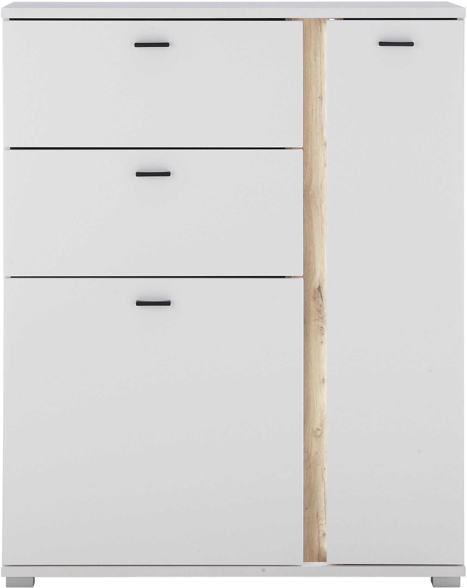 Home affaire Highboard LONG ISLAND (1 St), in moderner Trendfarbe,inklusive senkrechter Beleuchtung,Breite 100 cm