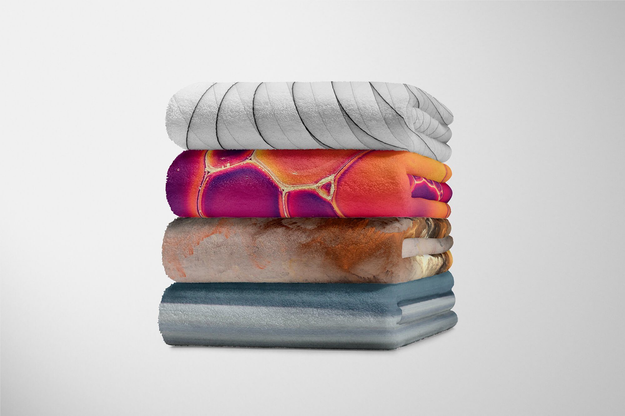 Kuscheldecke Spi, Fotomotiv (1-St), Baumwolle-Polyester-Mix Handtücher Handtuch Saunatuch Handtuch Sinus Strandhandtuch mit Art Abstrakt Universum Nebel