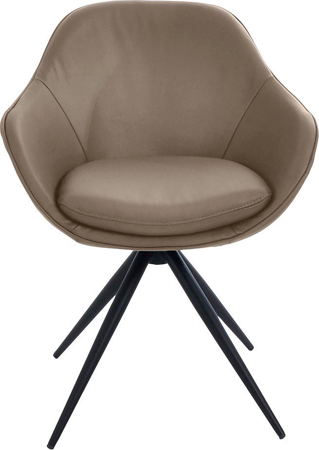 Beliebte Besonderheit K+W Komfort & 4-Fuß Drehstuhl Metall Wohnen Drehstuhl ZOOM, Gestell Struktur aus schwarz mit