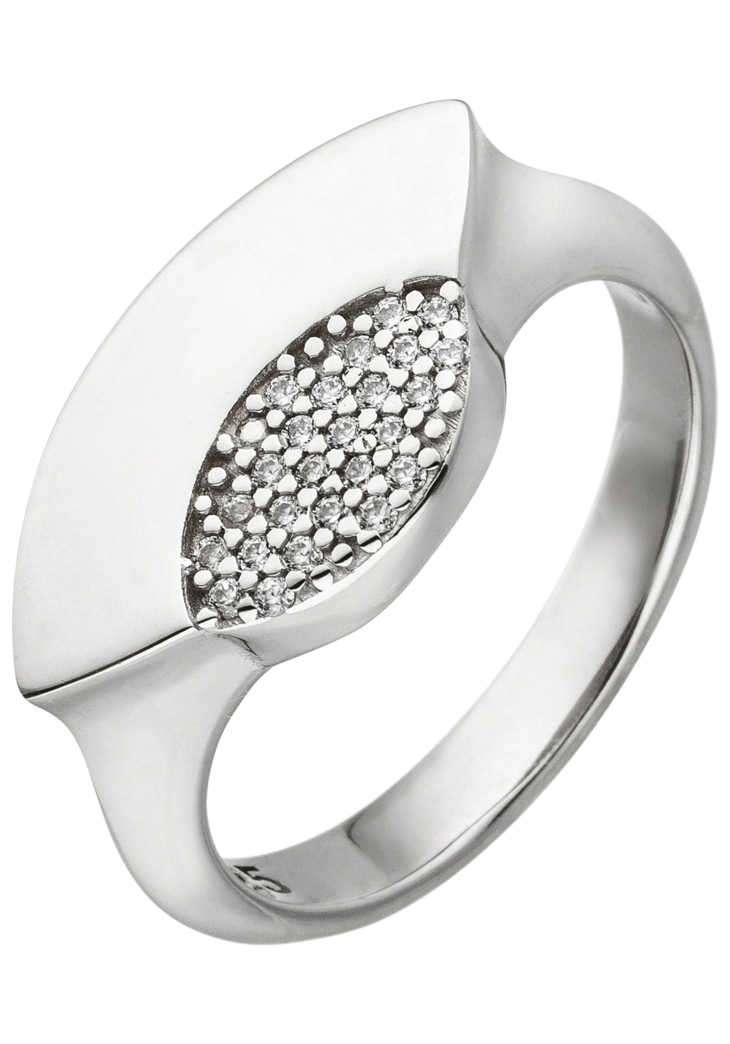 JOBO Fingerring, 925 Silber mit 25 Zirkonia, Besetzt mit 25 funkelnden  Zirkonia