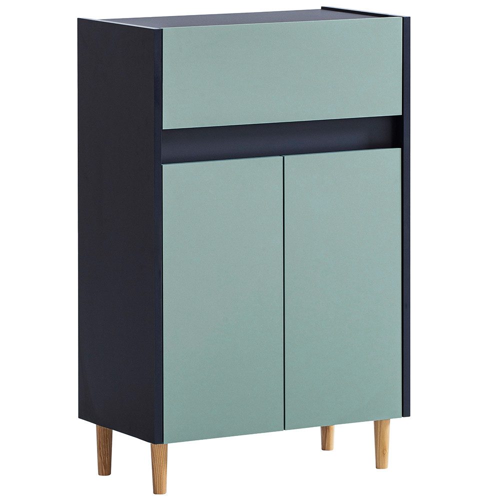 Lomadox Badkommode LOANO-80, Badmöbel Badezimmerschrank Kommode modern in blau