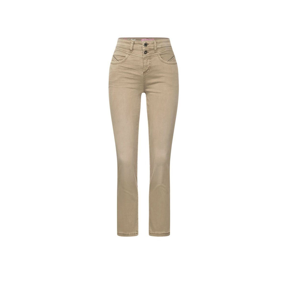 STREET ONE 5-Pocket-Jeans braun (1-tlg)