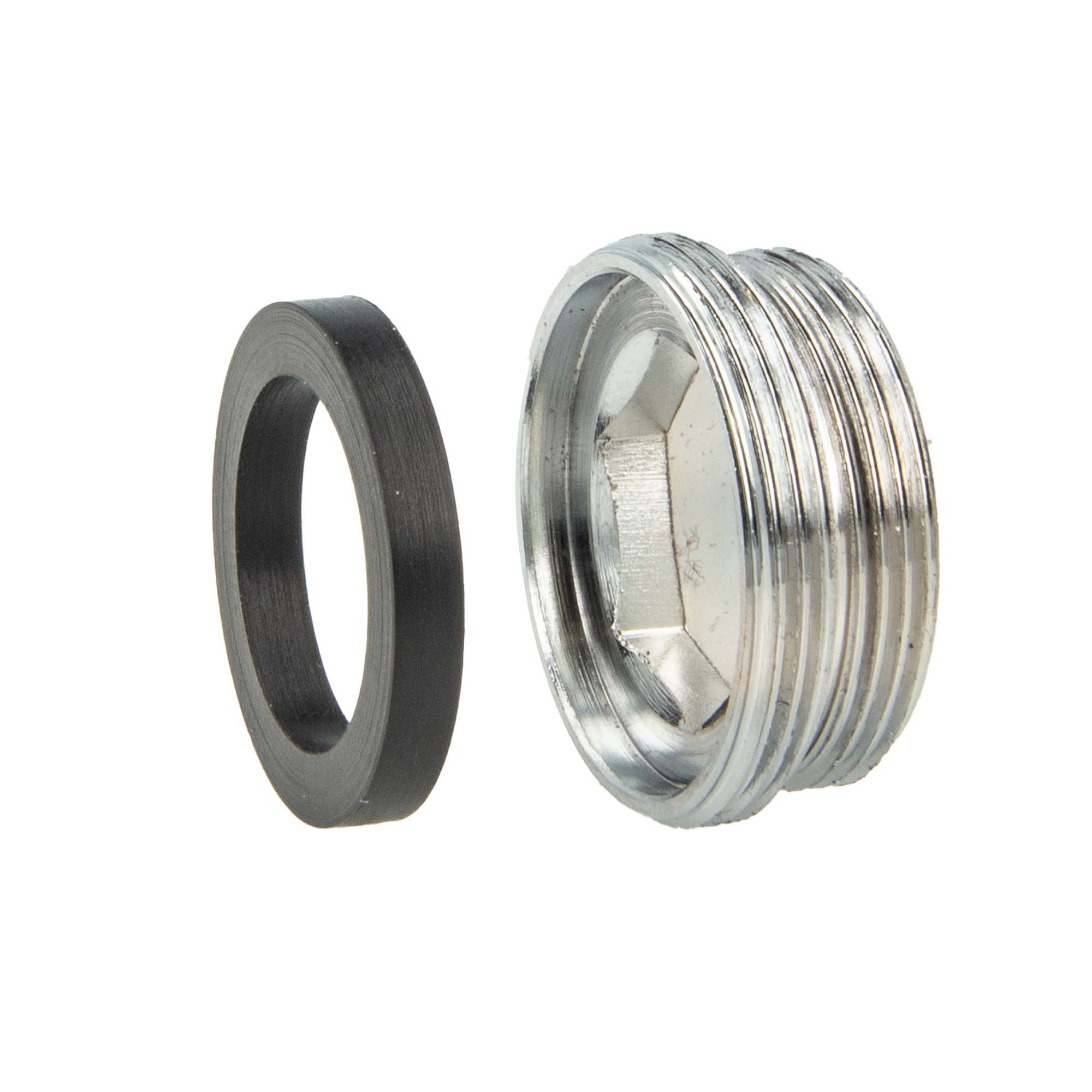 tecuro Anschlussstück Adapter Übergangsstück AG M 22x1 auf AG M 24x1, MS-verchromt