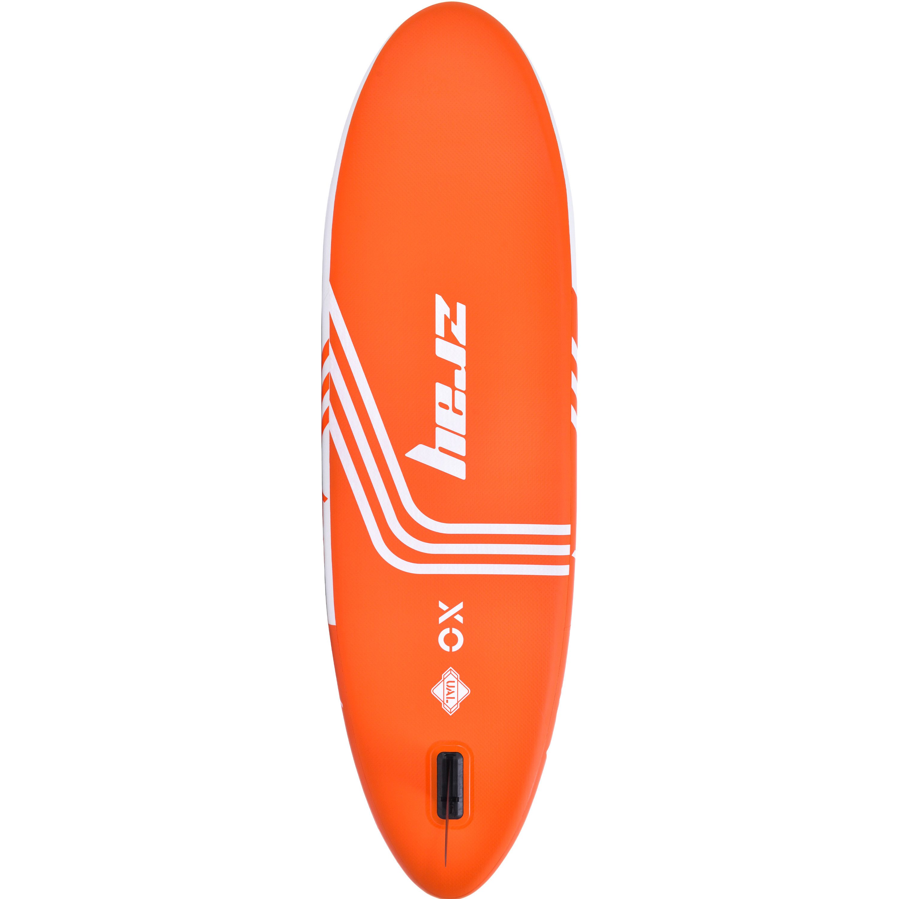 zray Inflatable SUP-Board X0 Premium SUP Komplettset orange für Kinder 275x76x13 cm, All Around Advanced, (Starkes Allround-SUP für Familien und Fortgeschrittene, 6 tlg., Stand Up Paddling Board Komplettset), für alle Gewässer geeignet