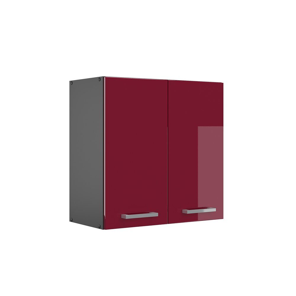 Vicco Hängeschrank Küchenhängeschrank 60 cm R-Line Anthrazit Bordeaux Hochglanz