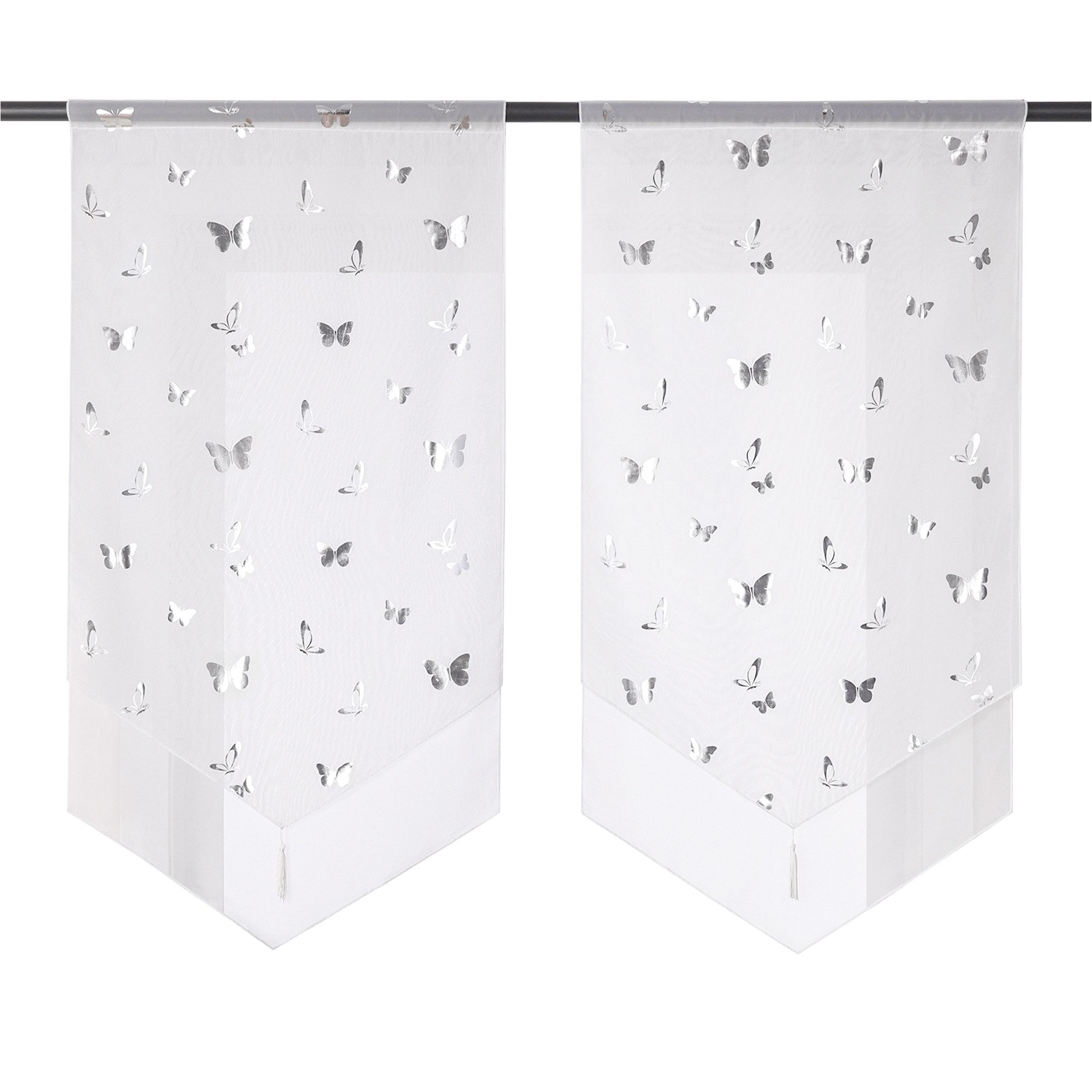 Joyswahl Scheibengardine Daria (1 St), Stangendurchzug, transparent, mit gl günstig online kaufen