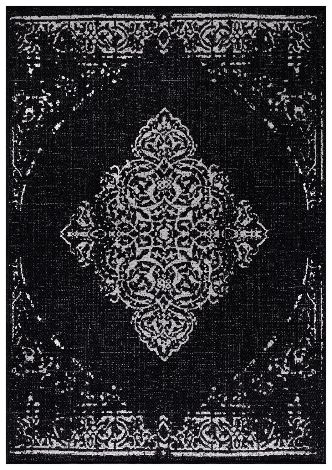 Teppich Boss Teppich Outdoor Teppich Stefano Schwarz, rechteckig, Höhe: 5 mm