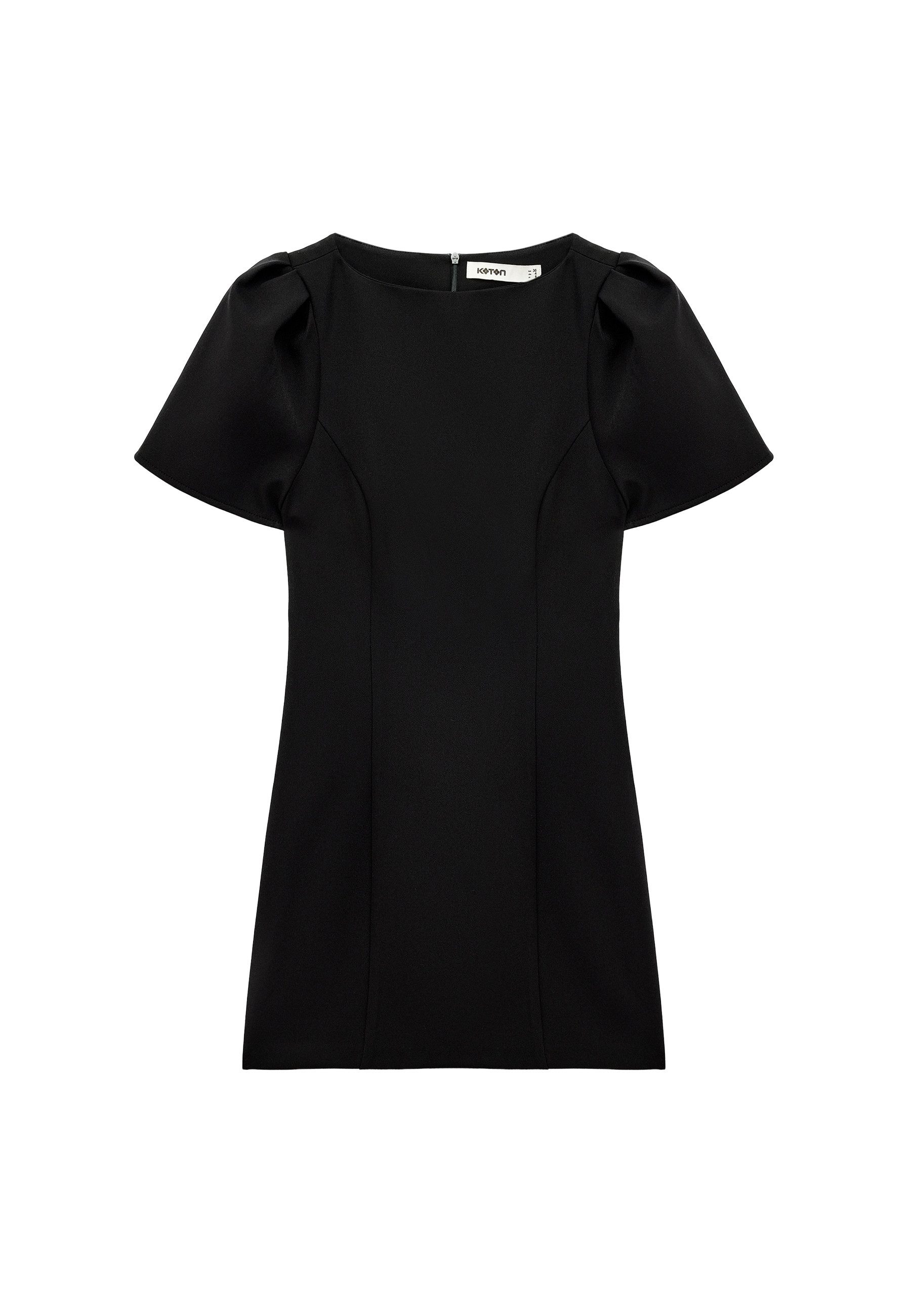 Koton Midikleid Koton Rundhals-Balonärmel Mini Dress Regular Fit
