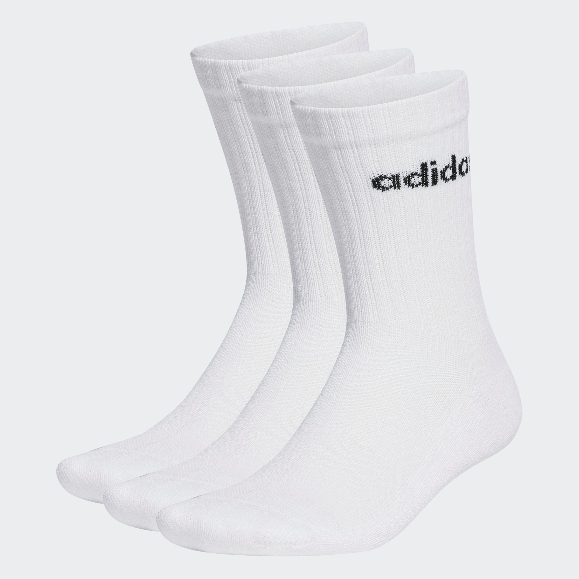 adidas Performance Funktionssocken LINEAR CREW CUSHIONED SOCKEN, 3 PAAR (3-Paar) White / Black