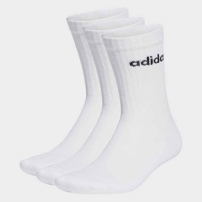 adidas Performance Funktionssocken LINEAR CREW CUSHIONED SOCKEN, 3 PAAR (3-Paar)