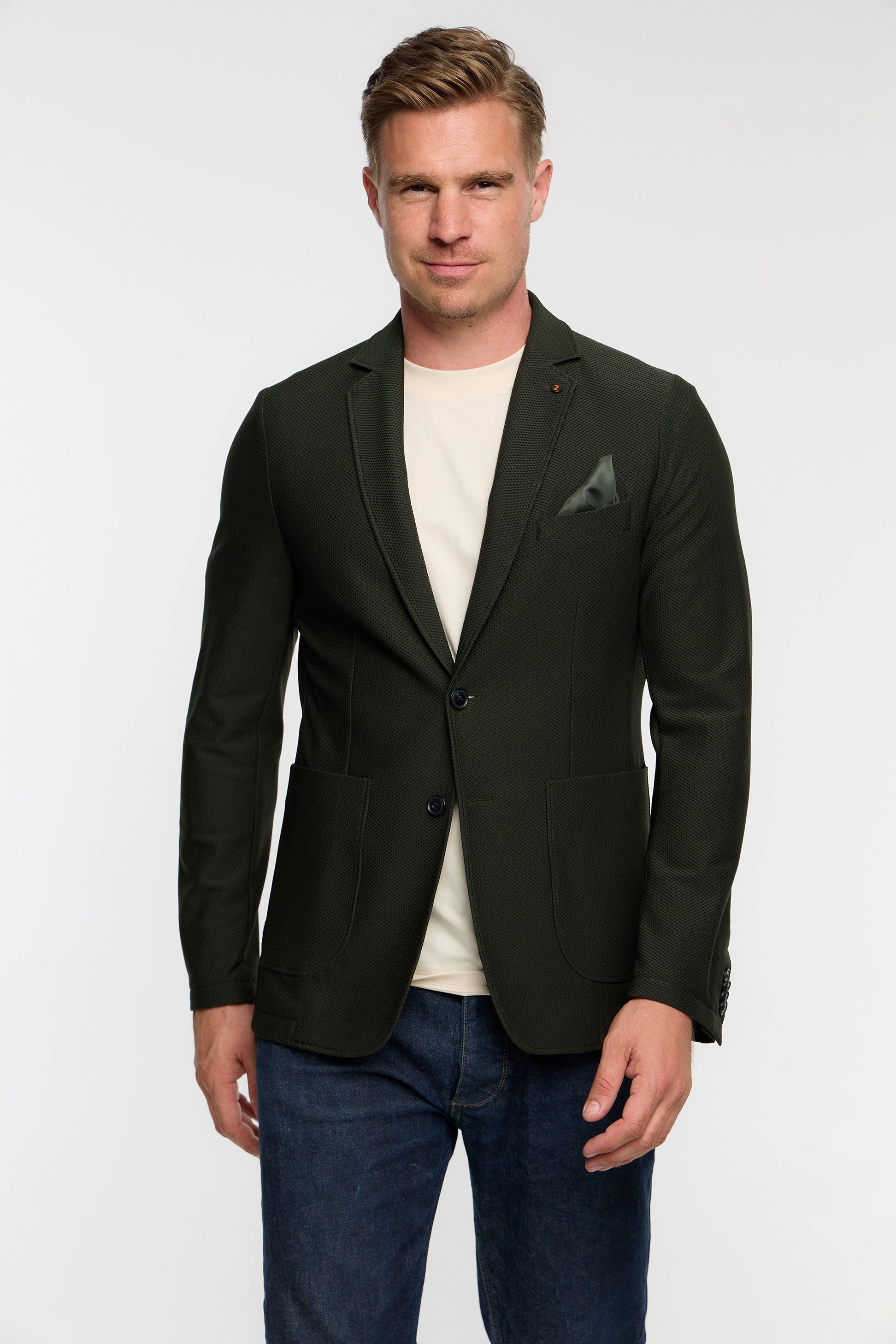 ZUITABLE Anzugsakko Mesh Sakko DiBob 231669-790, Dk. Green