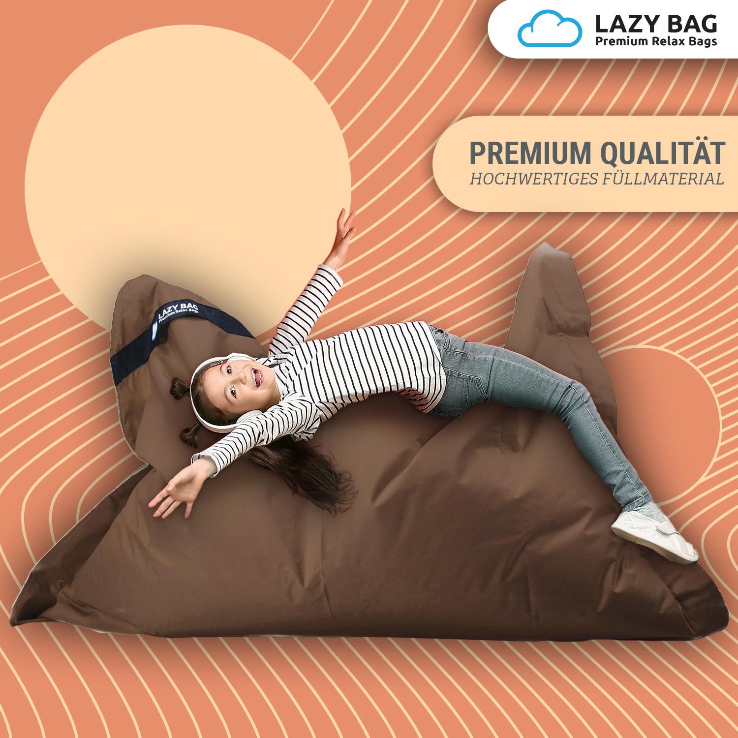 LazyBag Sitzsack Sitzsack XL 250 Liter Indoor Outdoor – Wasserfester Riesen günstig online kaufen