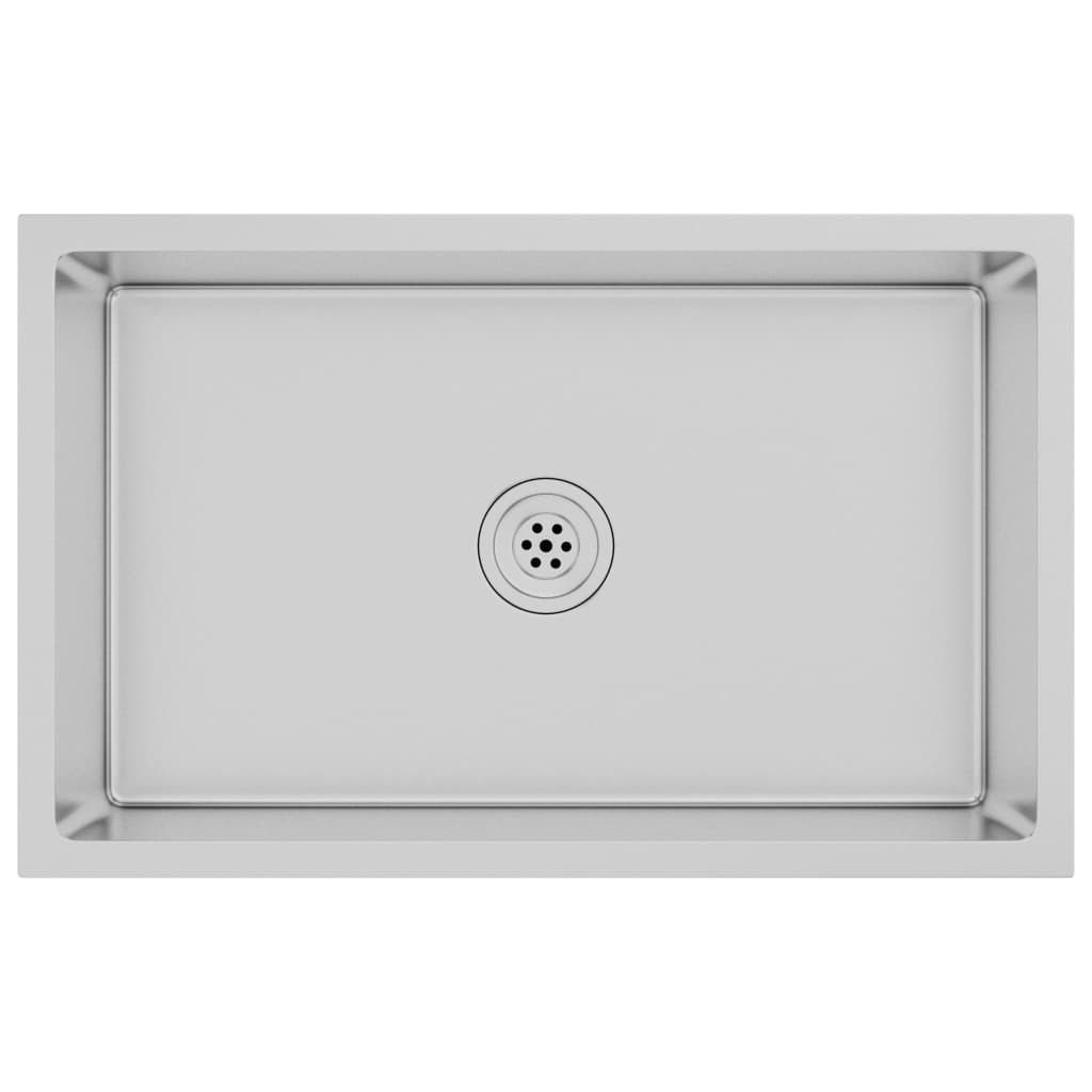 vidaXL Küchenspüle Silber - 70 x 44 x 20 cm Spüle Spülbecken Einbauspüle Küchenspüle Edel, 70/44 cm