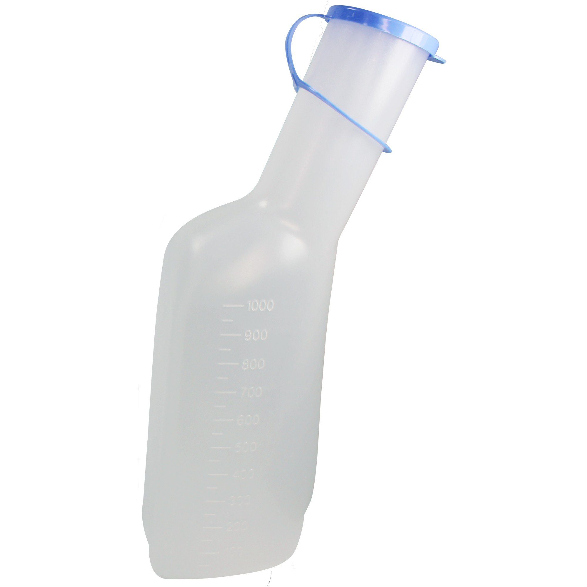 AMPri Urin-Flasche für Männer mit Deckel und Graduierung, autoklavierbar bis 90°C, Flasche aus PE