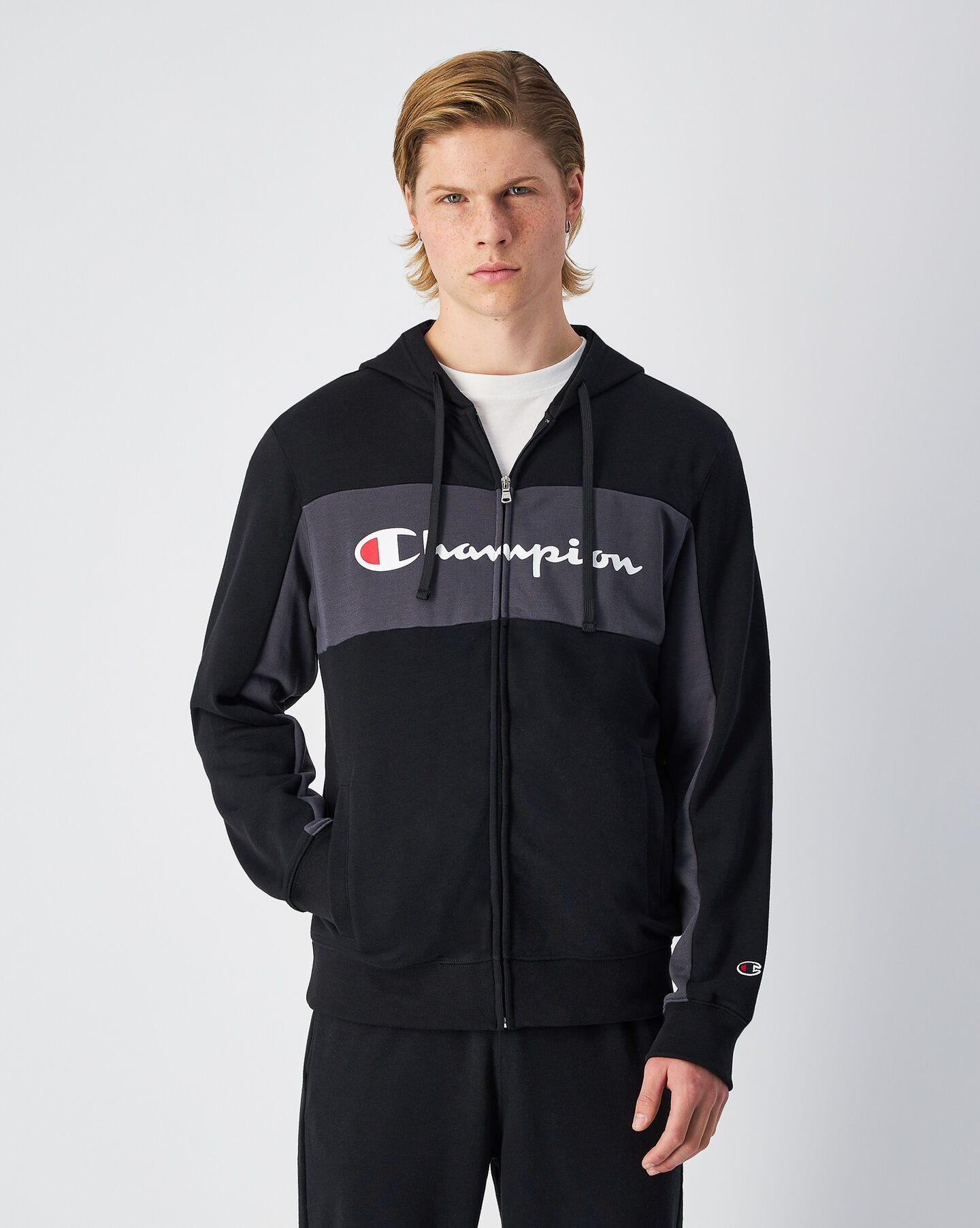 Champion Jogginganzug, mit Kapuze, für sportliche Aktivitäten, aus Baumwolle und Polyester