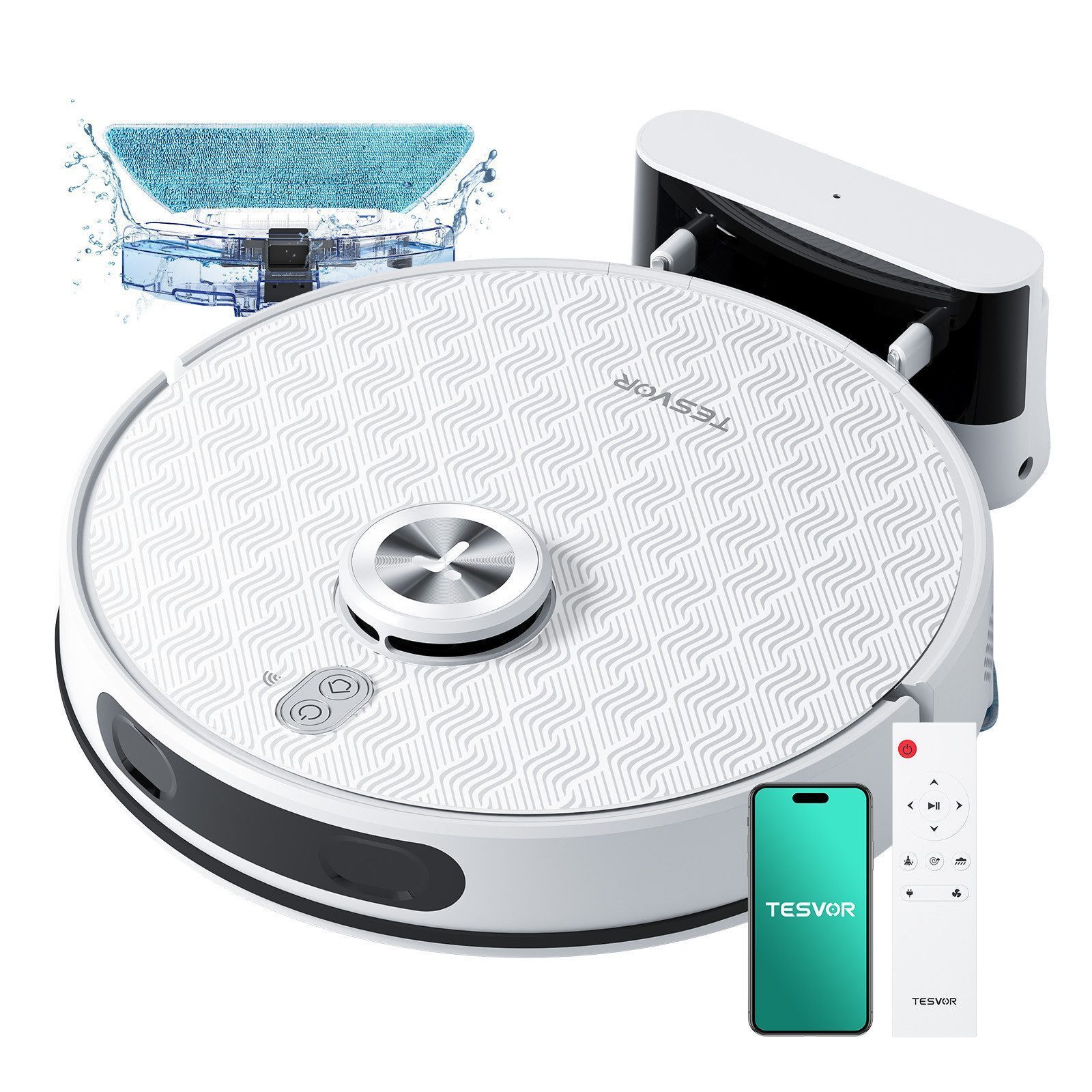 Saugroboter 8000Pa mit Wischfunktion Lasernavigation 5100mAh 260min