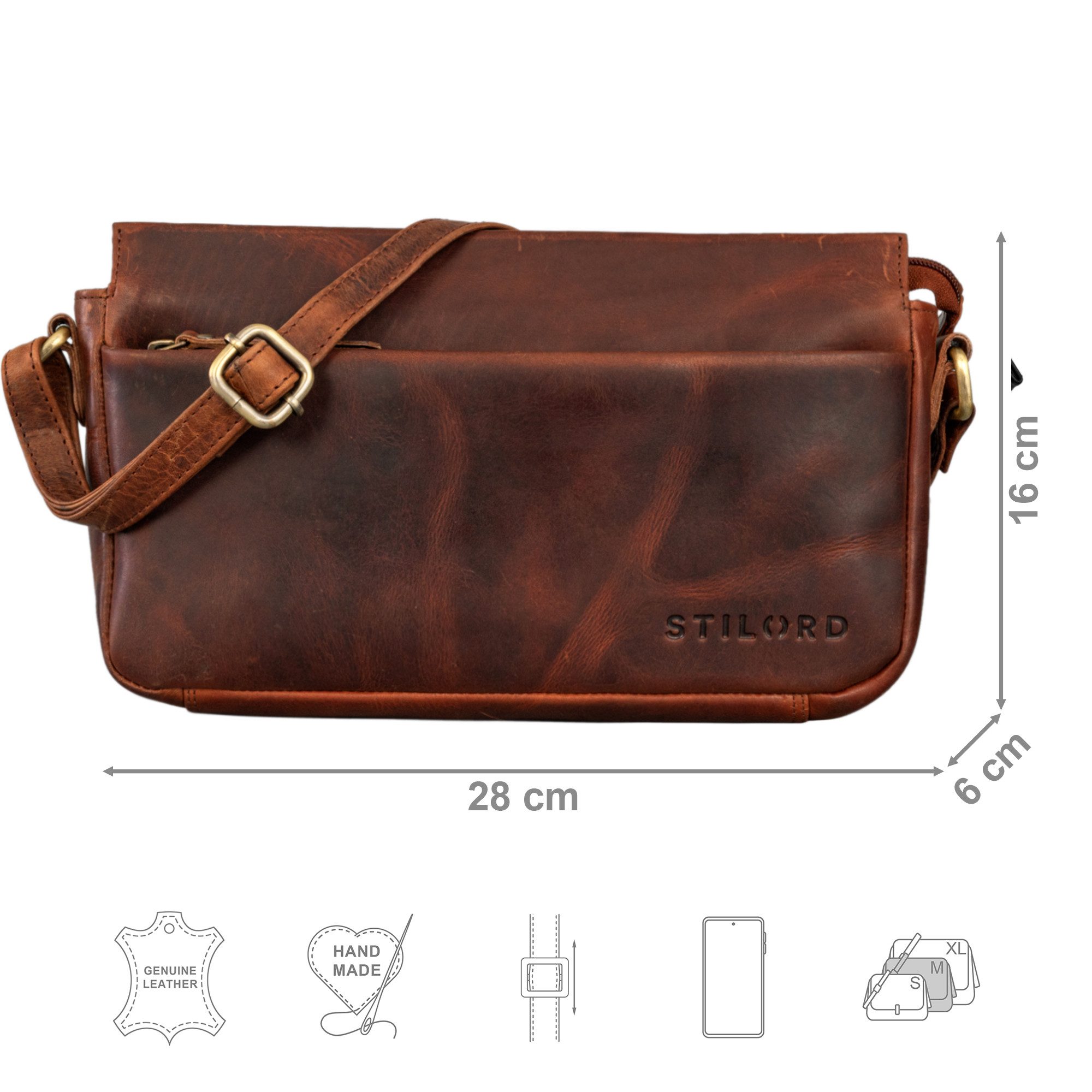 STILORD Handtasche "Fenja" Elegante Vintage Ledertasche Damen klein