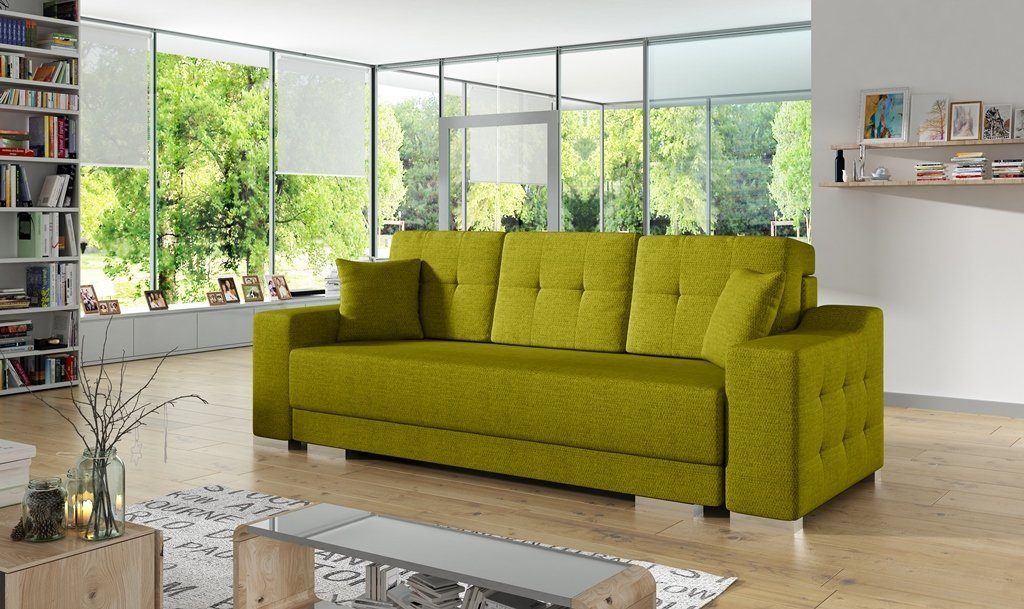 Limone mit 3-Sitzer Dreisitzer Elegantes Malvina Siblo Schlaffunktion Sofa