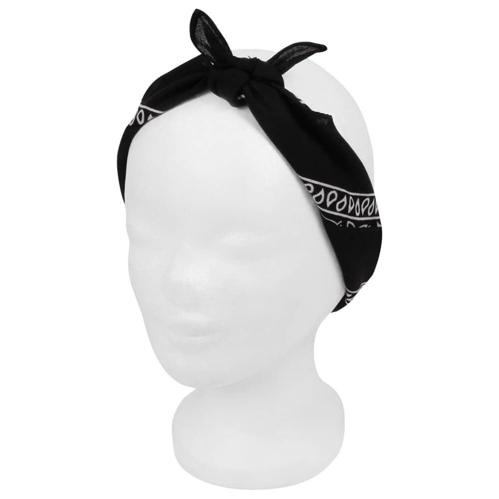 RAINBOW Kostüm Bandana Kopftuch Paisley schwarz