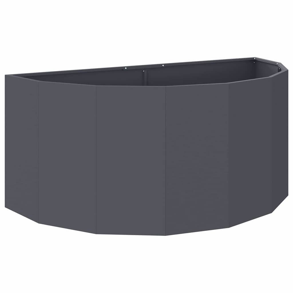 vidaXL Blumentopf Pflanzkübel Anthrazit 120 x 60 x 50 cm Stahl (1 St)