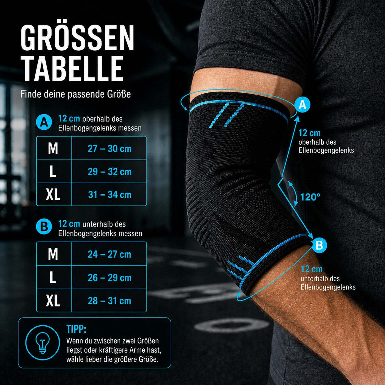 AGILE NOW Ellenbogenbandage Ellenbogenbandagen (Hochwertige Ellenbogenbandage Tennisarm, Ellenbogen Bandage), Atmungsaktiv & Rutschfest