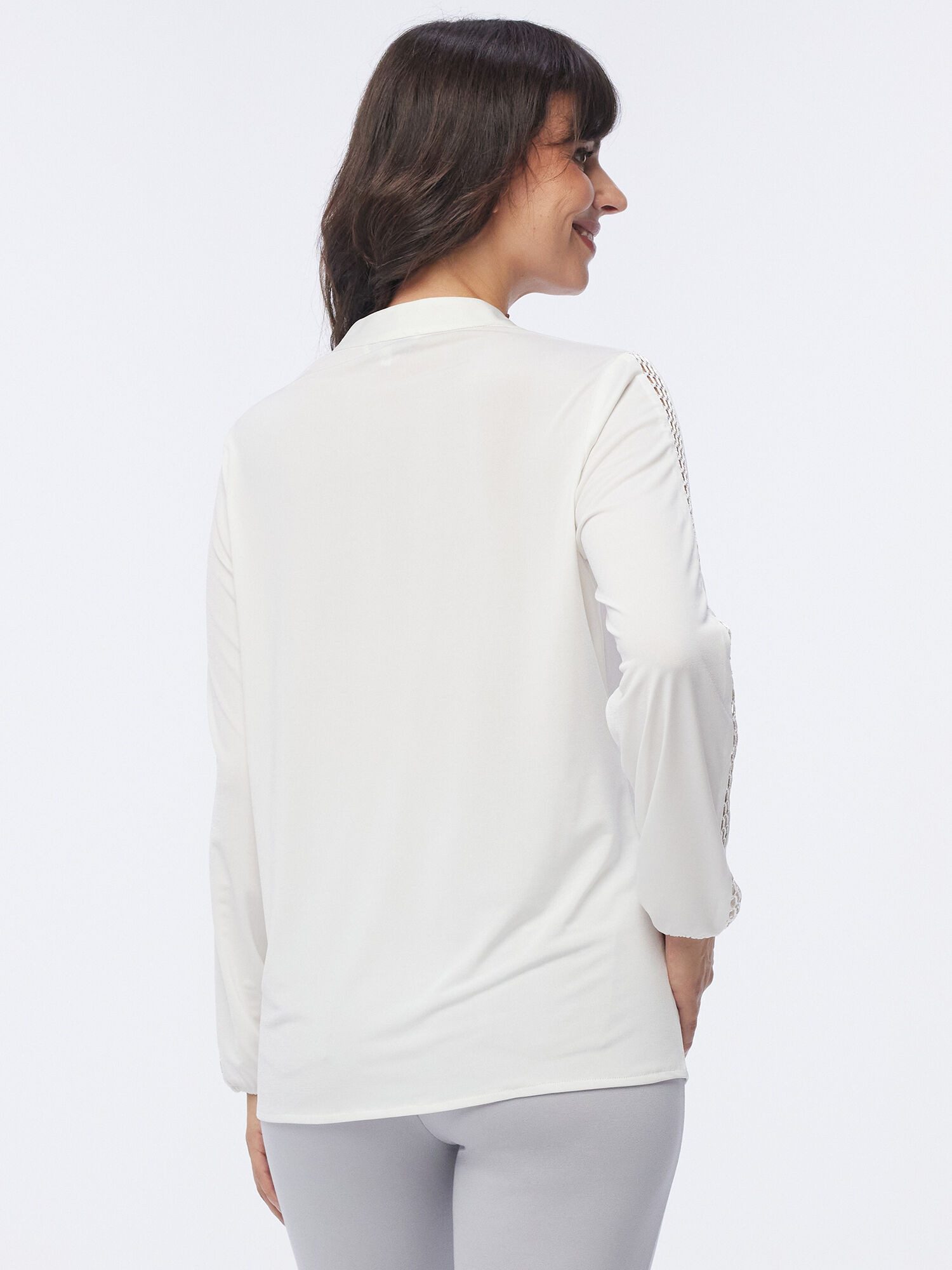 MONACO blue Blusenshirt Langarmshirt Figurbetont mit günstig online kaufen