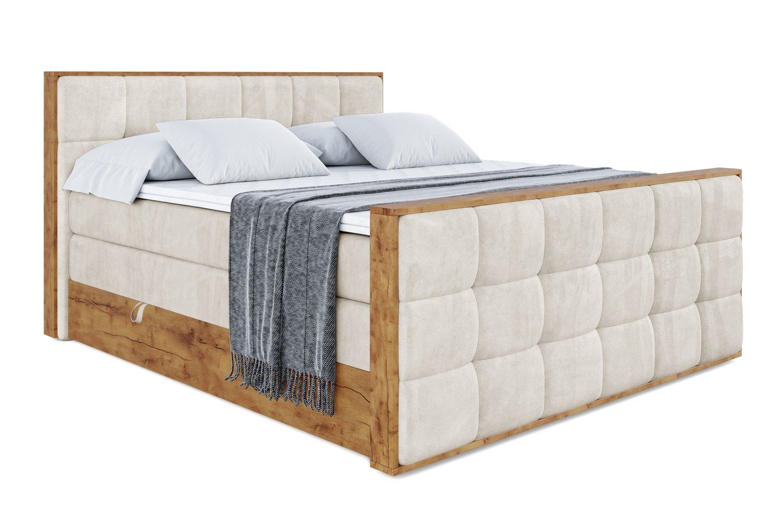 ALTDECOR Boxspringbett LOLLI7-Z KING (Multipocket-Matratze H4, günstig online kaufen