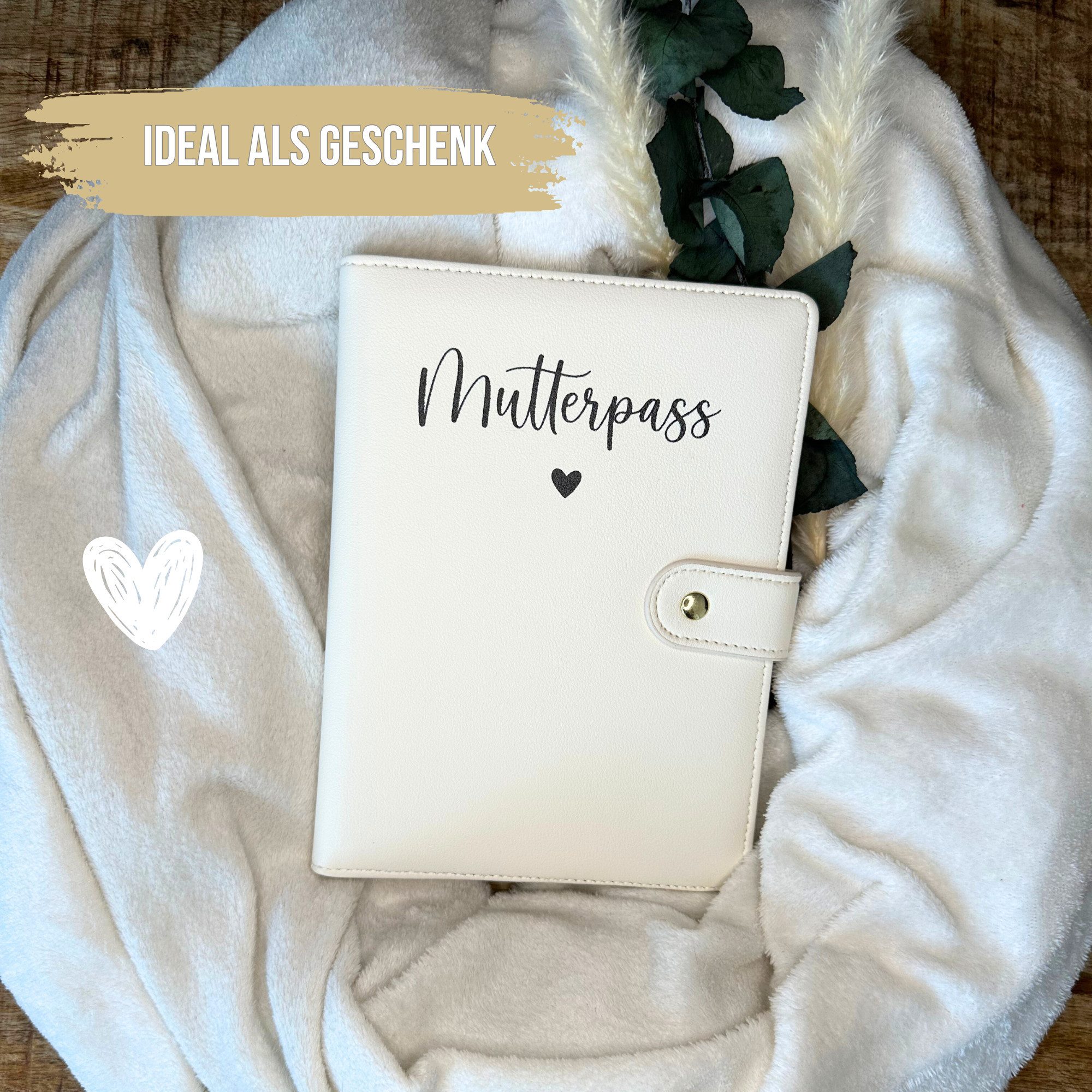 Malino Mutterpass-Hülle Mutterpasshülle für deutschen Mutterpass Schutzhülle Mutterpass-Hülle