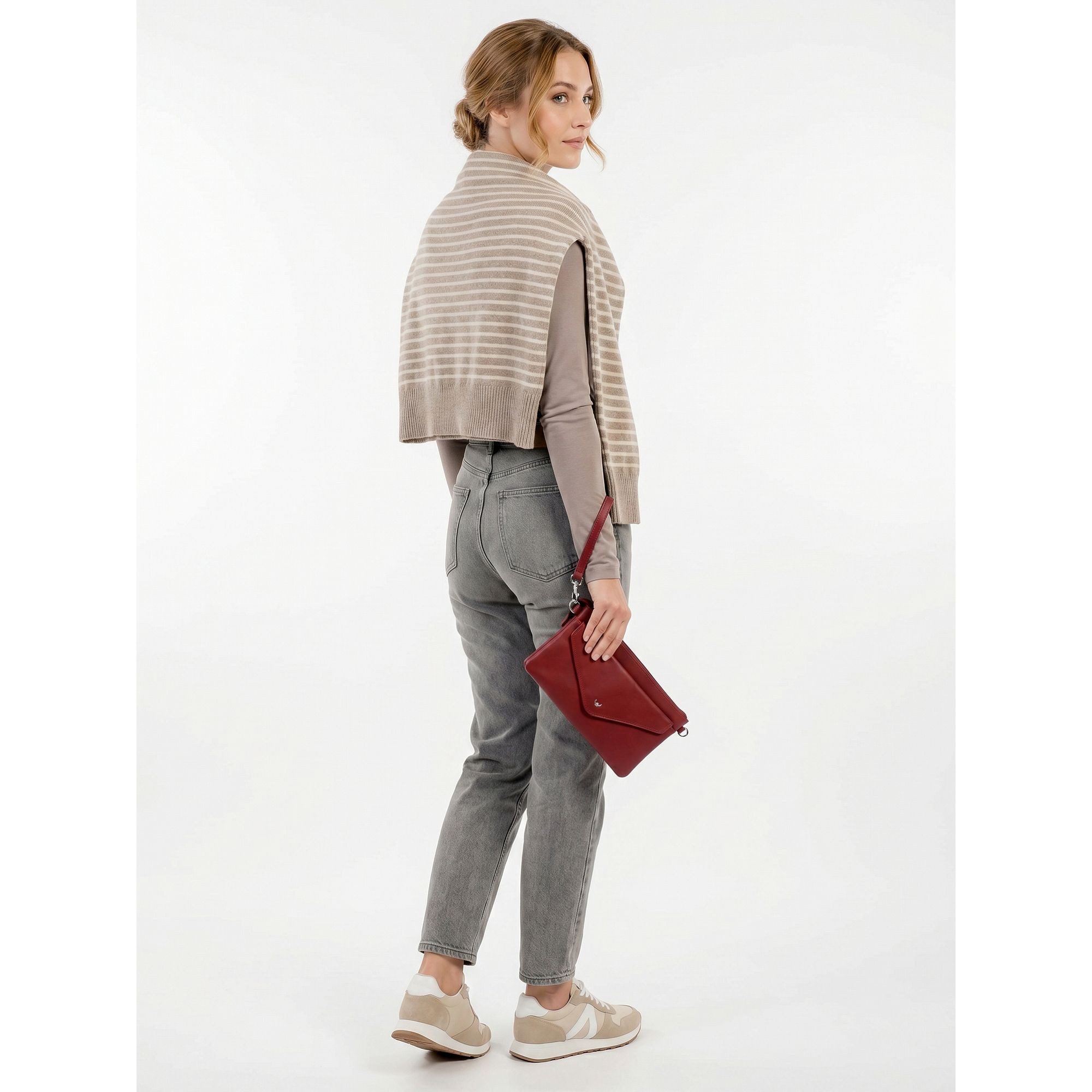 Golden Head Clutch Polo, Leder