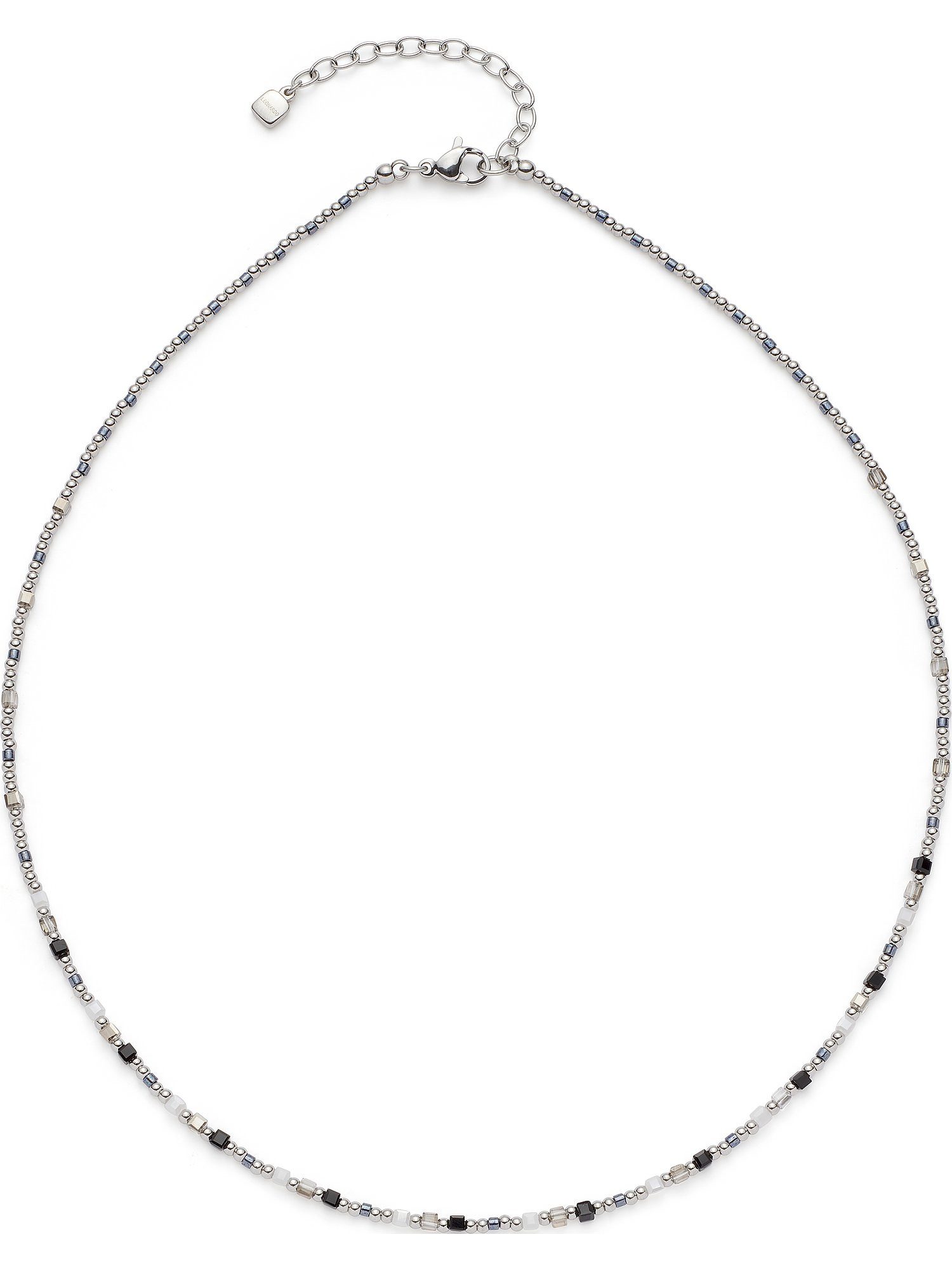 Edelstahlkette Leonardo Damen-Kette Edelstahl Glasstein