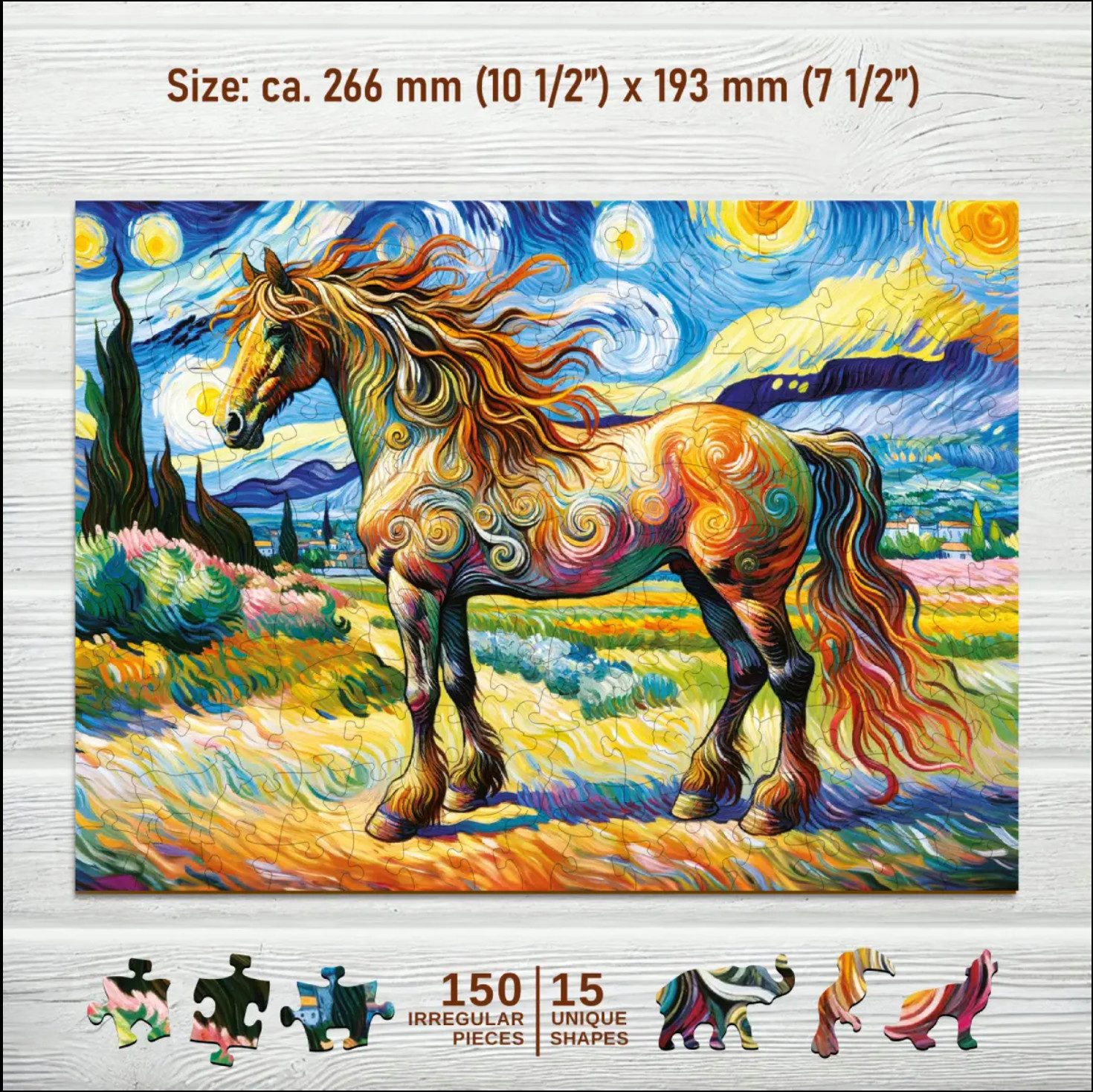 Wooden City Puzzle Holzpuzzle Modern Horse 150 Teile Geschenkidee, 150 Puzz günstig online kaufen