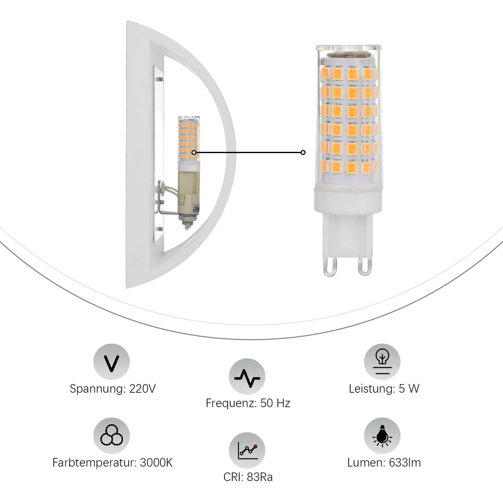 TLGREEN Wandleuchte LED Wandleuchte aus Gips,Innenlicht,Auf- günstig online kaufen