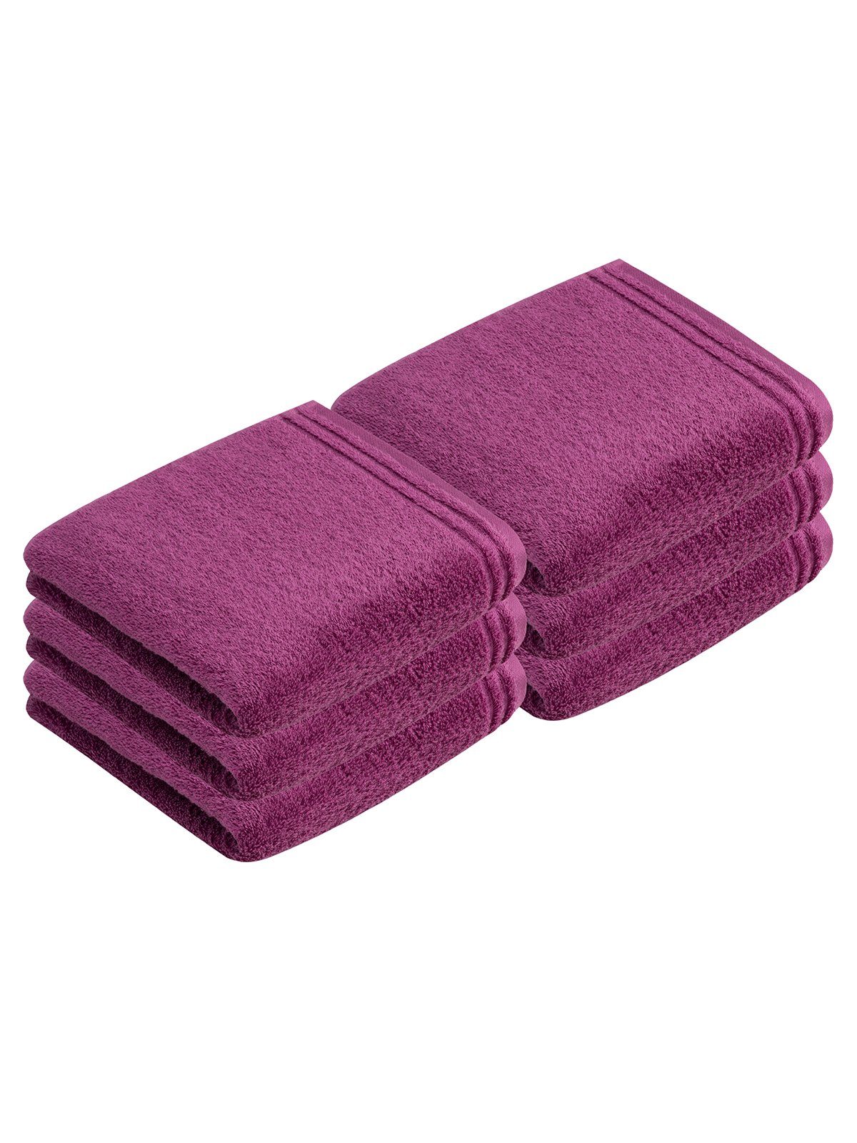 Vossen Handtücher 6er Pack Handtuch 50 x 100 cm Calypso feeling, Frottier (Spar-Set, 6-St), Vegan purple | Alle Handtücher