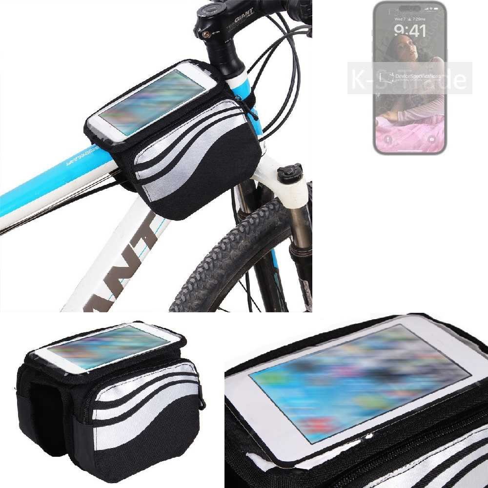 K-S-Trade Handyhülle für Apple iPhone 14 Pro Max, Rahmentasche Fahrrad- Halterung Rahmenhalterung Fahrrad