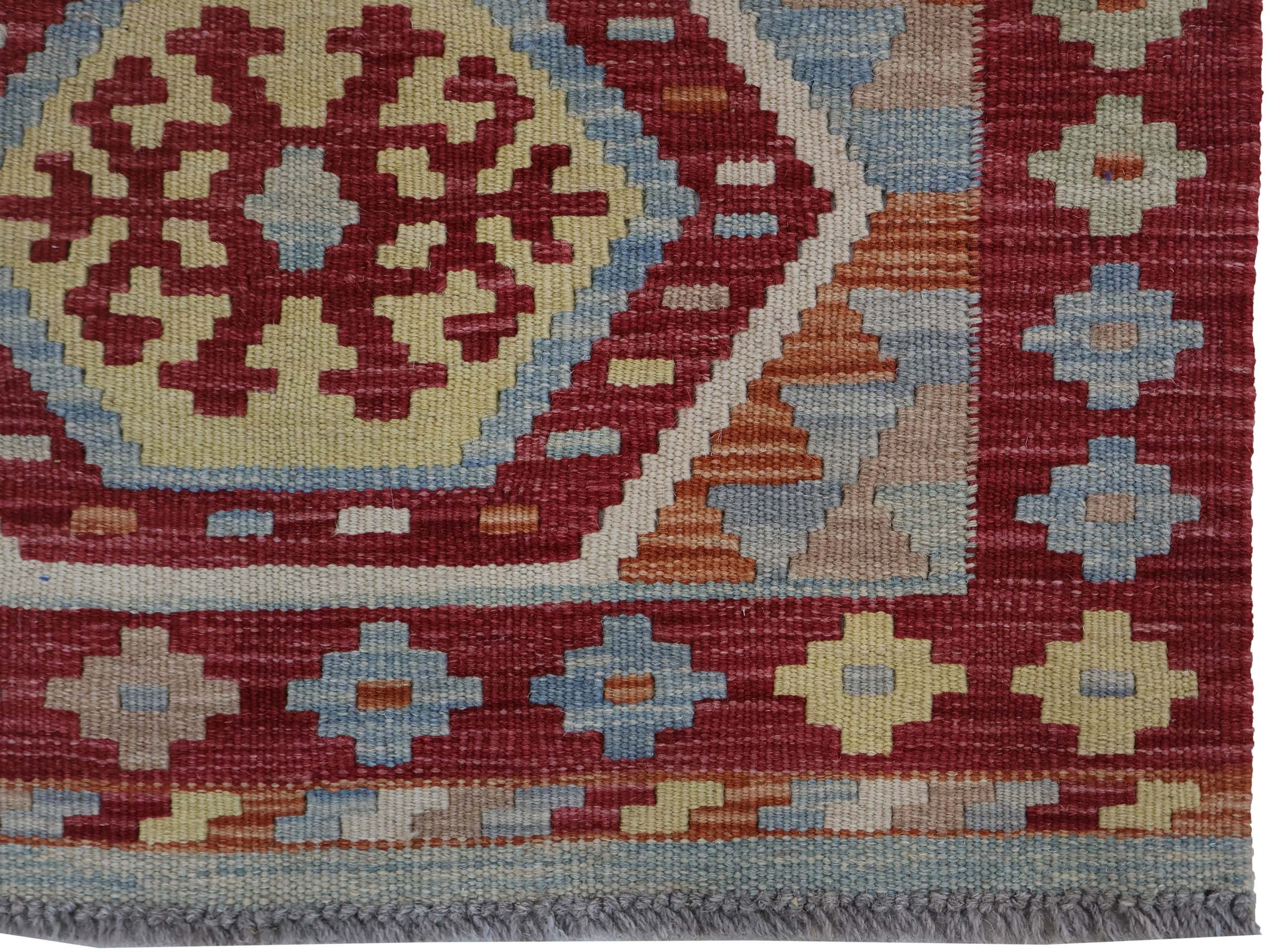 CABBEL Orientteppich 197x61 cm Kilim Multicolor Kelim Teppich Schurwolle Handgewebt Unikat, rechteckig, Höhe: 4 mm, 100% Schurwolle – weich und pflegeleicht