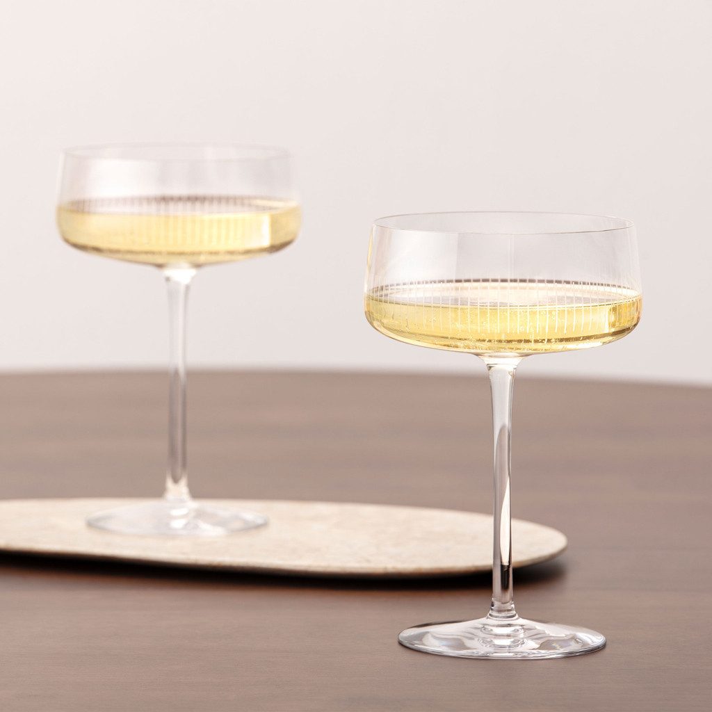 Villeroy & Boch Sektglas Afina Sekt-/Champagnerschale, 4 Stück 166mm, 4-tlg., Glas, Kristallglas, 4 Stck, spülmaschinenfest, Made in Germany