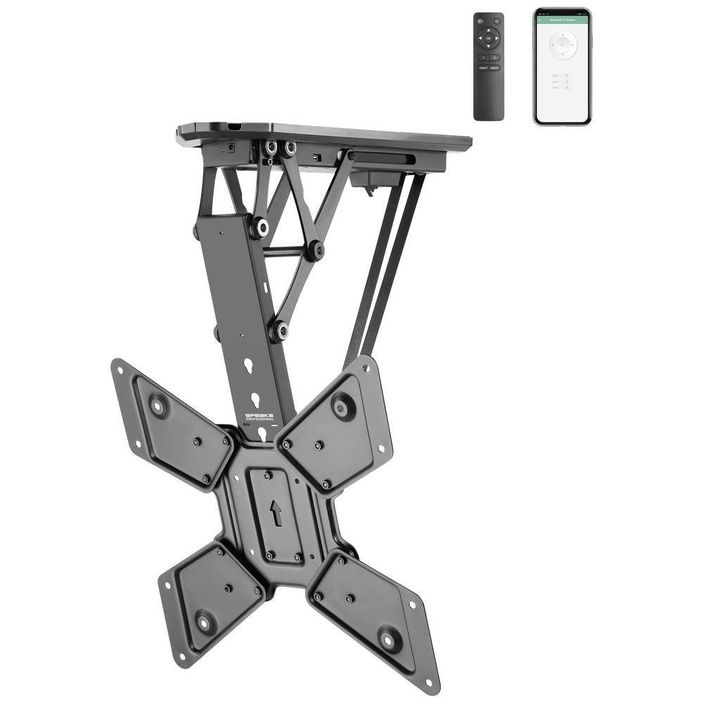 SpeaKa Professional TV-Deckenhalterung Smart TV-Deckenhalterung 58.4 cm (23″ SP-10125216, (Zusammenklappbar, Mit Fernbedienung)
