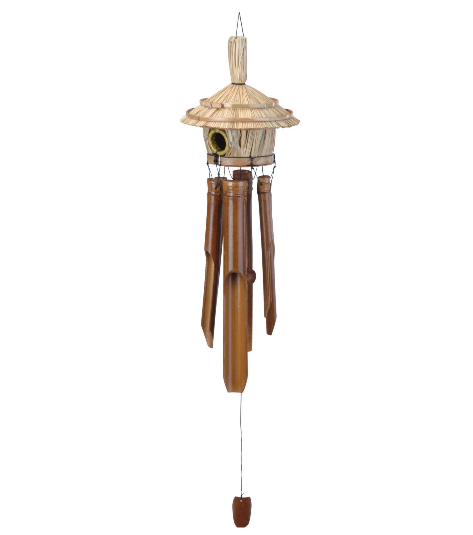 Spetebo Vogelhaus Windspiel mit Vogelhaus - 45 cm, Accessoire für Garten, Balkon oder Terrasse,Windspiel | Tierhäuser