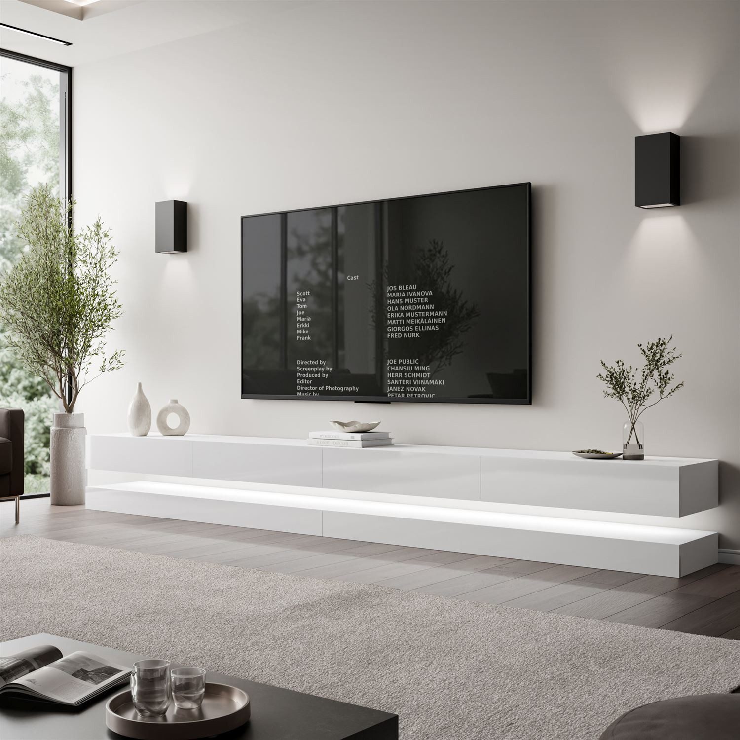 Lookway TV-Schrank SKY 280 cm mit LED-Beleuchtung (1x Tv-Schrank)