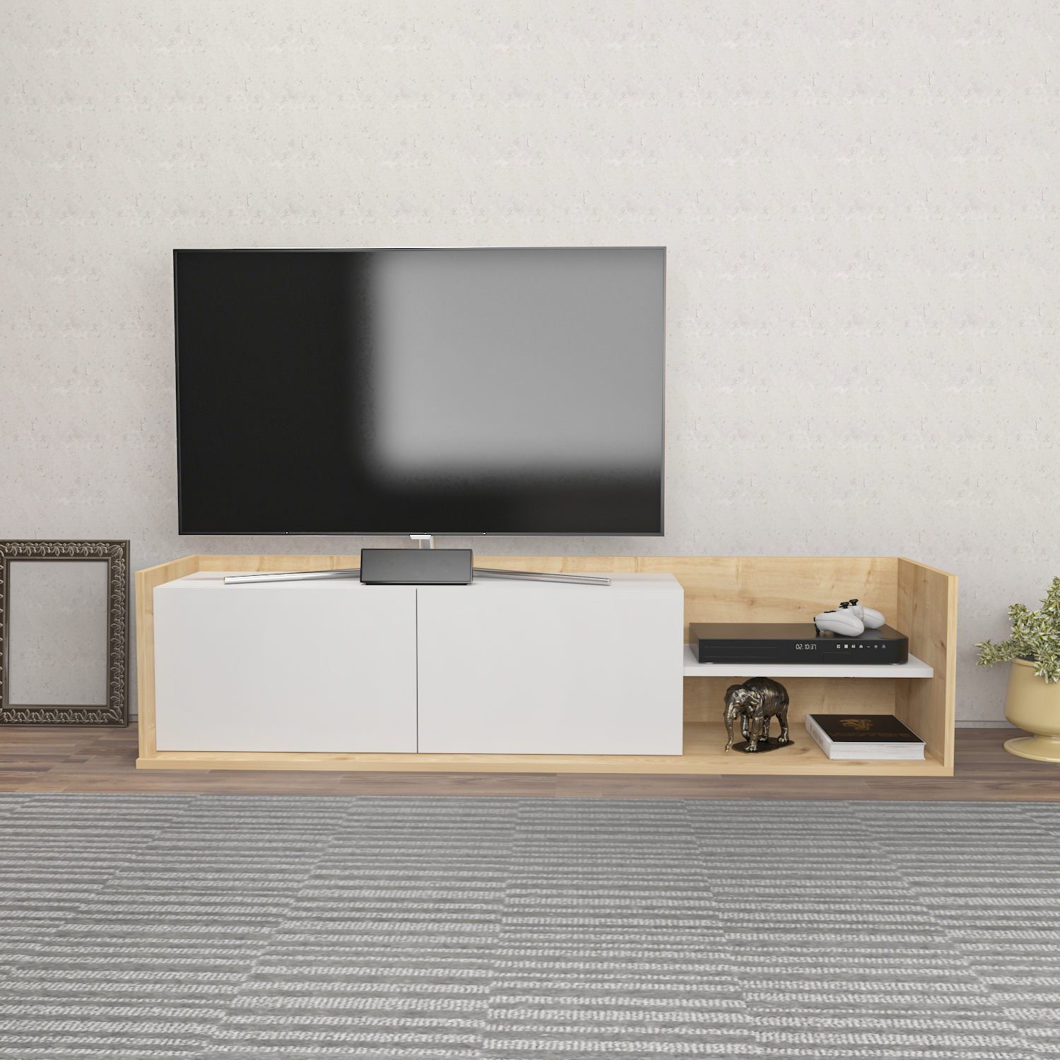 Skye Decor TV-Schrank Schränke, 36,8x160x35 cm, 100% Melaminbeschichtete Partikelplatte