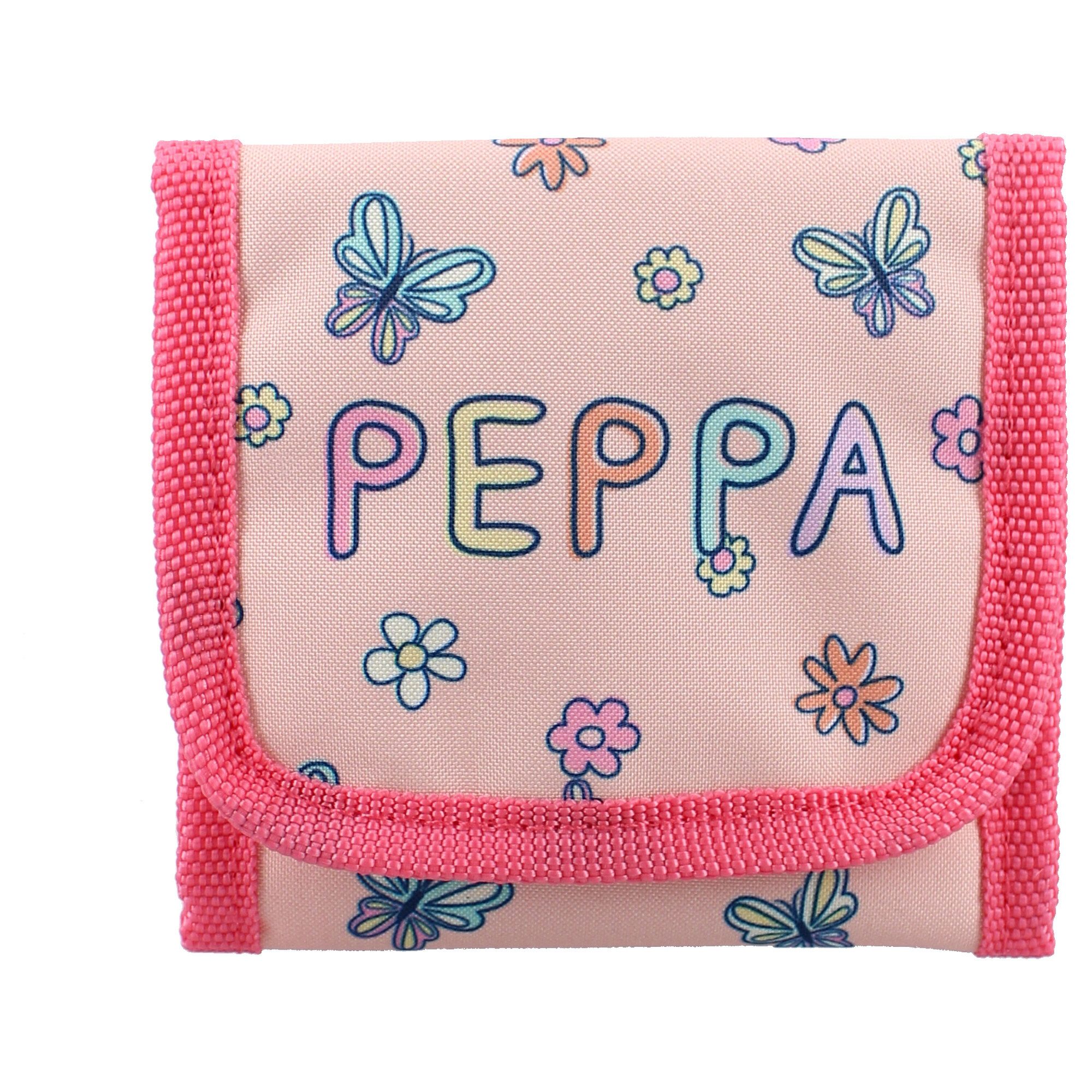Peppa Pig Geldbörse Geldbörse „I Love This!“ Portemonnaie – Mit Blumen und Schmetterlingen