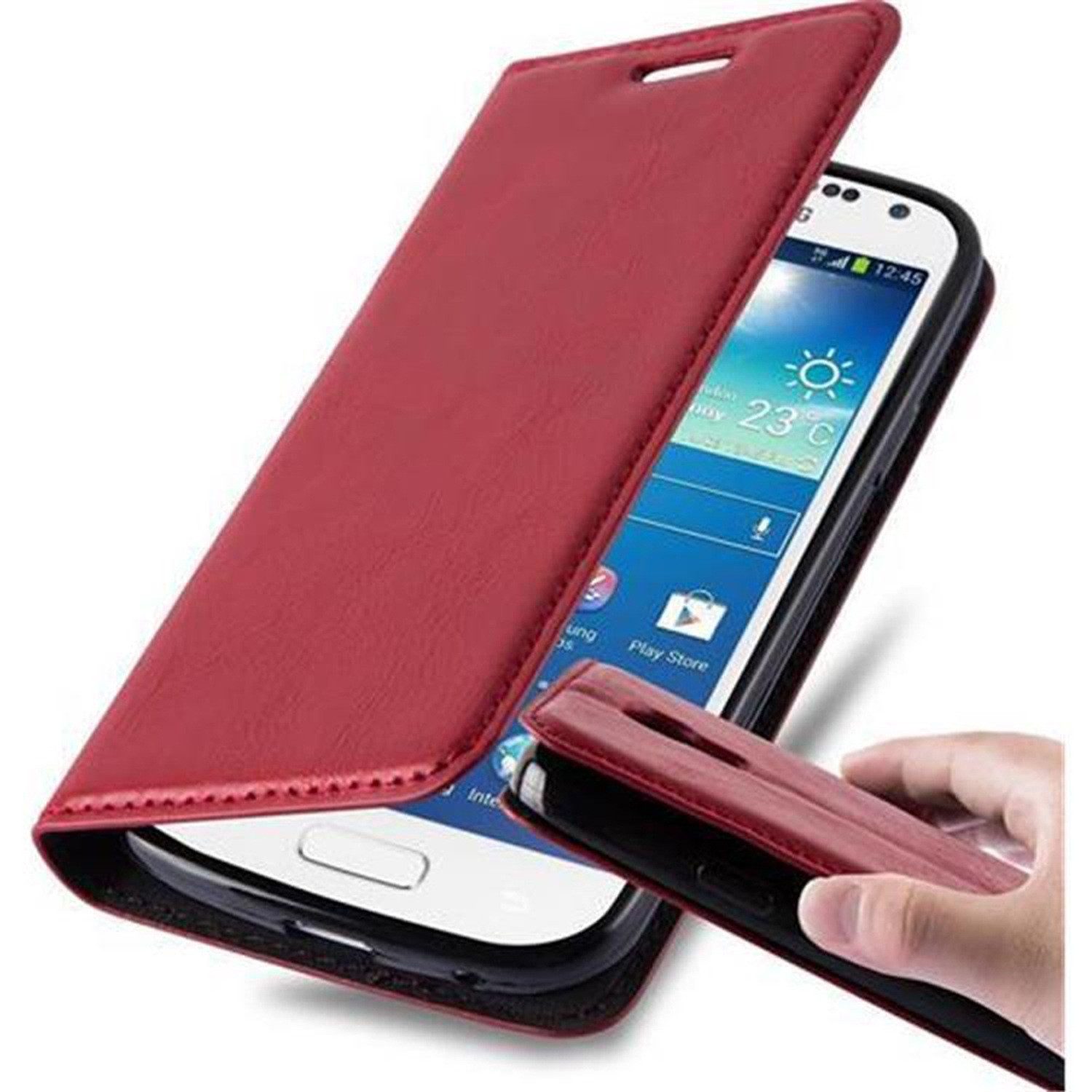Cadorabo Handyhülle für Samsung Galaxy S4 MINI Hülle Samsung Galaxy S4 MINI, Hülle Schutzhülle mit Standfunktion, Magnetverschluss und Kartenfach