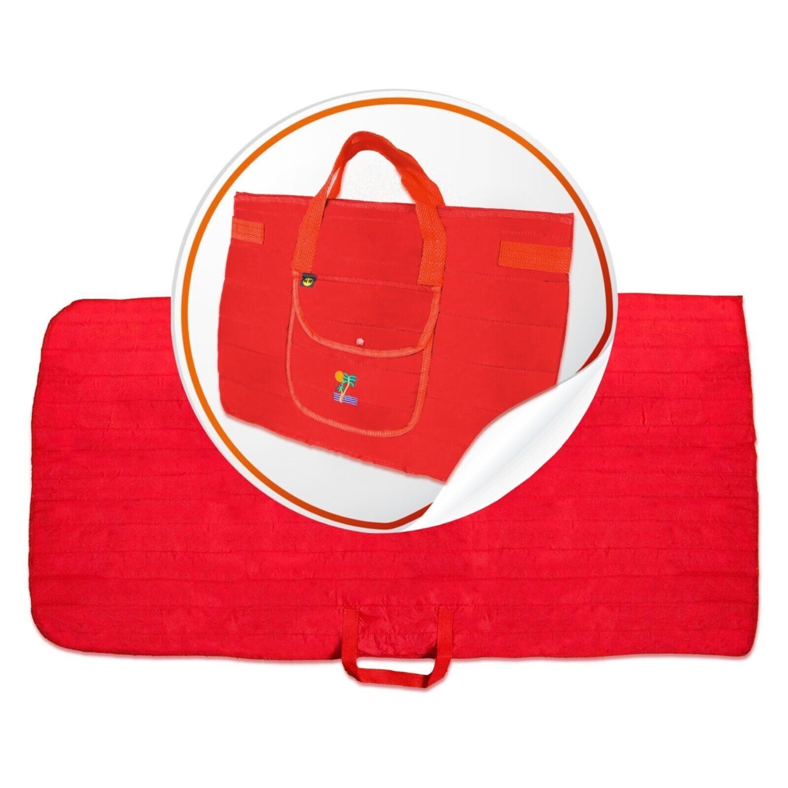 Picknickdecke Beachbag Strandmatte Campingdecke Reise Thermoisoliert auch als Tasche