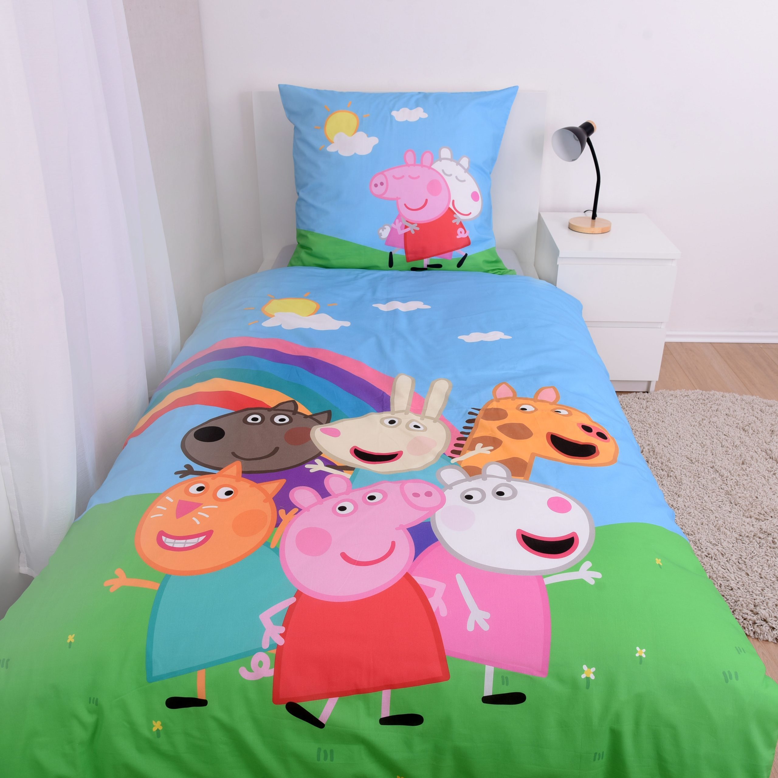 Stoffschmiede Kinderbettwäsche - Peppa Wutz - ‘Friends’, 100% Baumwolle