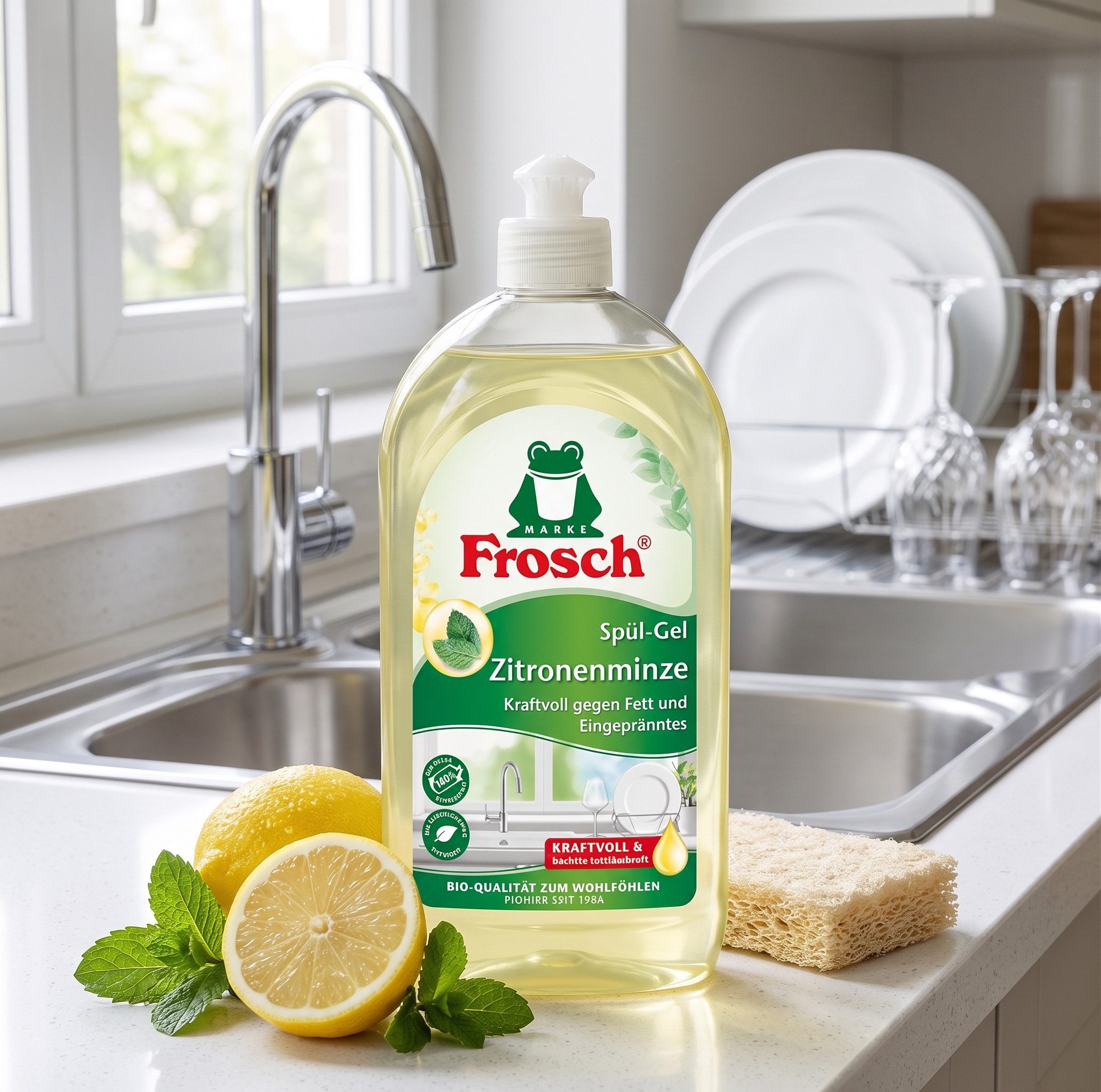 FROSCH Frosch Spülmittel Zitronenminze, 500 ml Geschirrspülmittel