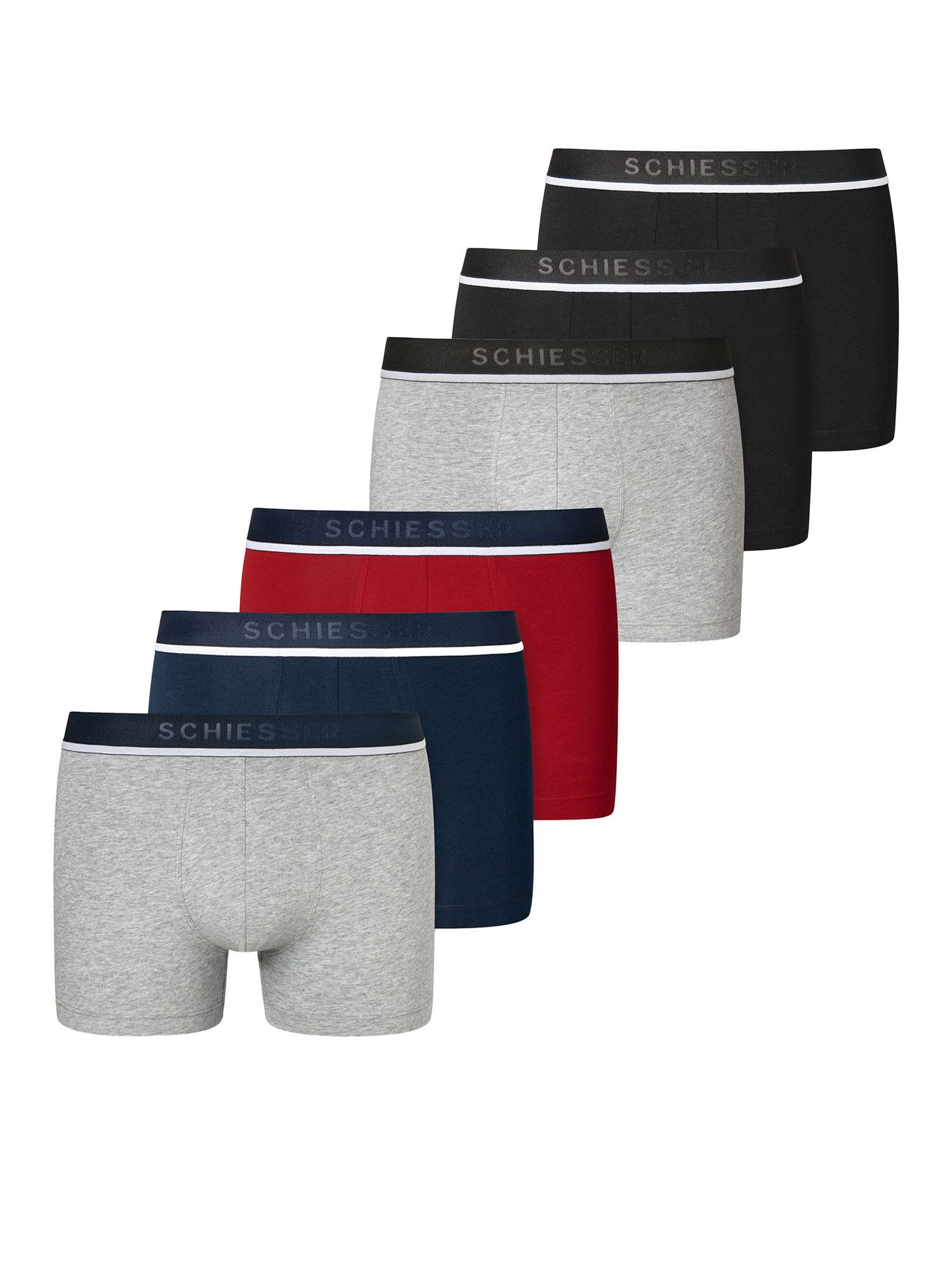 Schiesser Retro Boxer 95/5 Organic Cotton (6-St) Retro-Boxer retroshorts bo günstig online kaufen