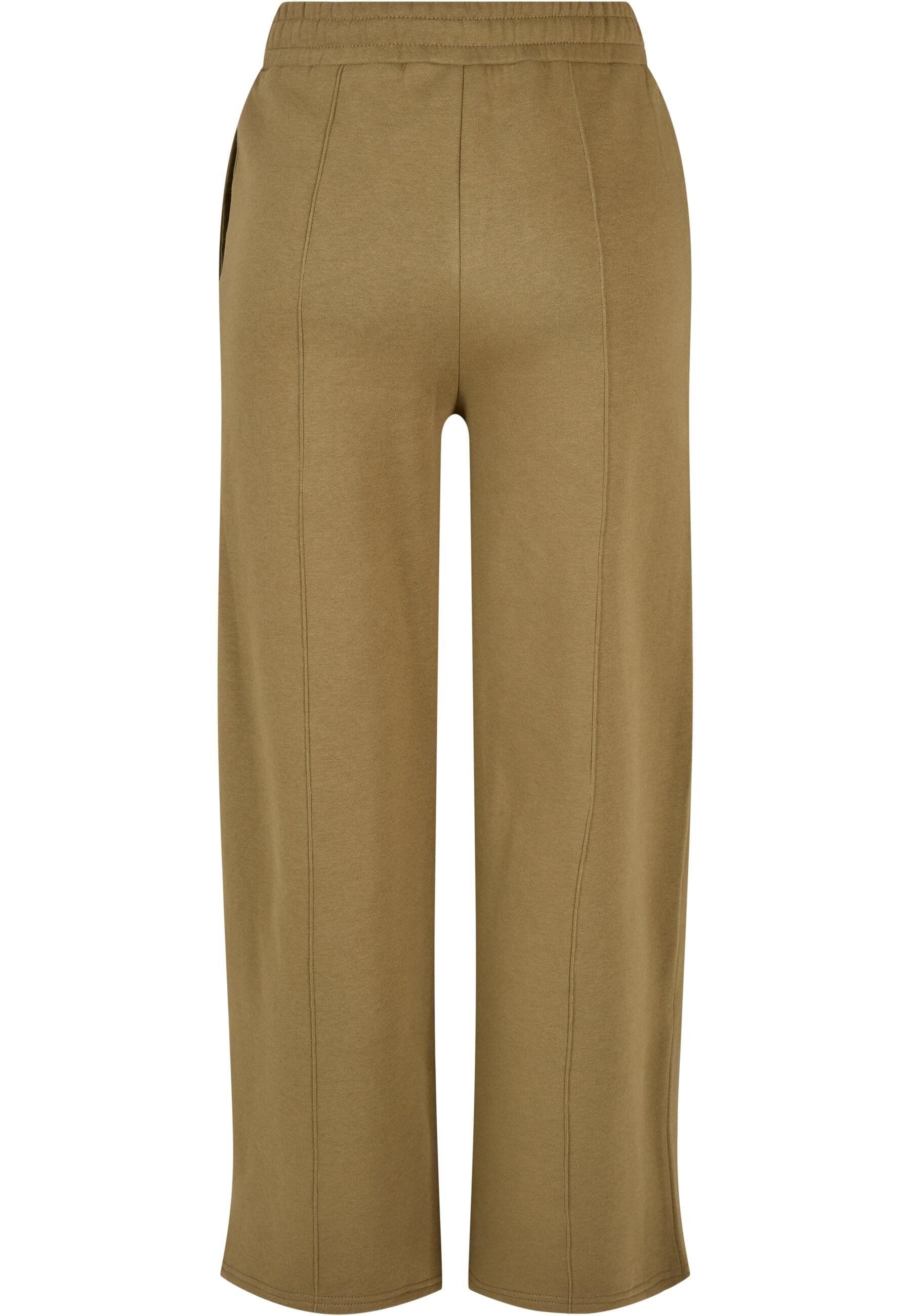 URBAN CLASSICS Stoffhose Urban Classics Damen Ladies Straight Pin Tuck Swea günstig online kaufen