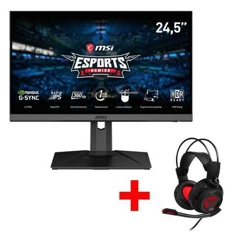 MSI Oculux NXG253R E-Sports Gaming-LED-Monitor (62,2 cm/25 ", 1920 x 1080 px, Full HD, 1 ms Reaktionszeit, 360 Hz, Rapid IPS, höhenverstellbar, 3 Jahre Herstellergarantie)