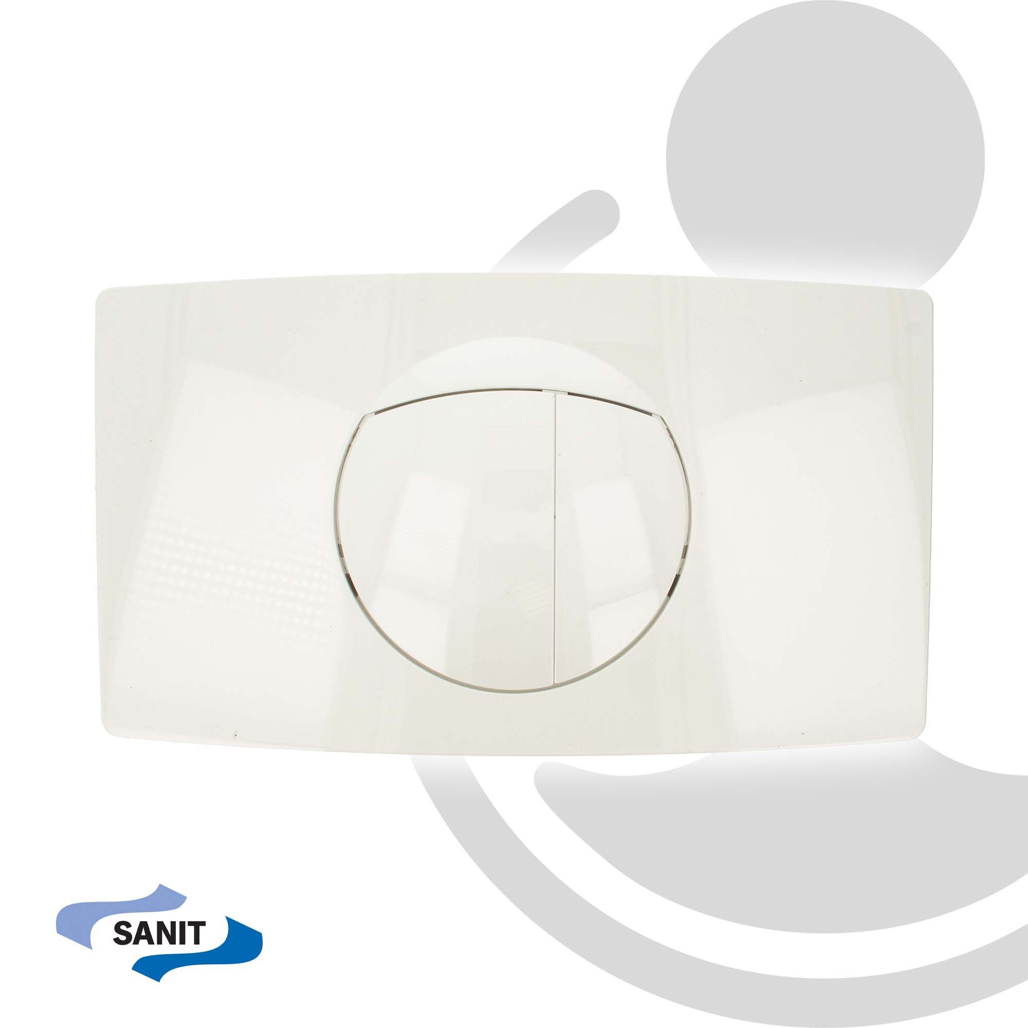 SANIT Betätigungsplatte Taste mit Tastenrahmen/Betätigungsplatte, Start/Stopp - weiß