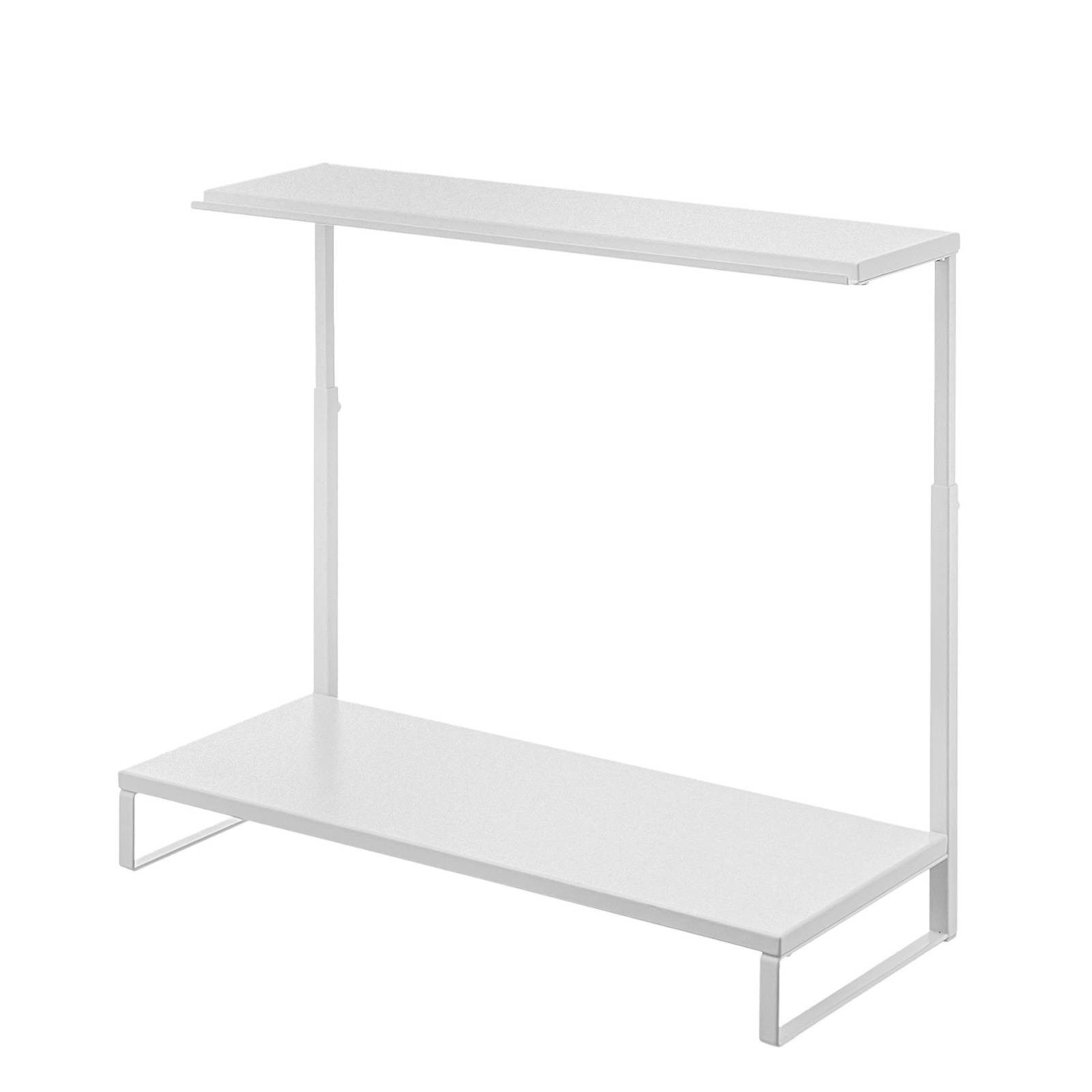 Yamazaki Monitor-Halterung "Tower" Monitorständer 2 Ebenen Monitorerhöhung, (bis 27 Zoll, 1tlg., 1-tlg., Schreibtischaufsatz, Monitorerhöhung, Bildschirm Ablage)